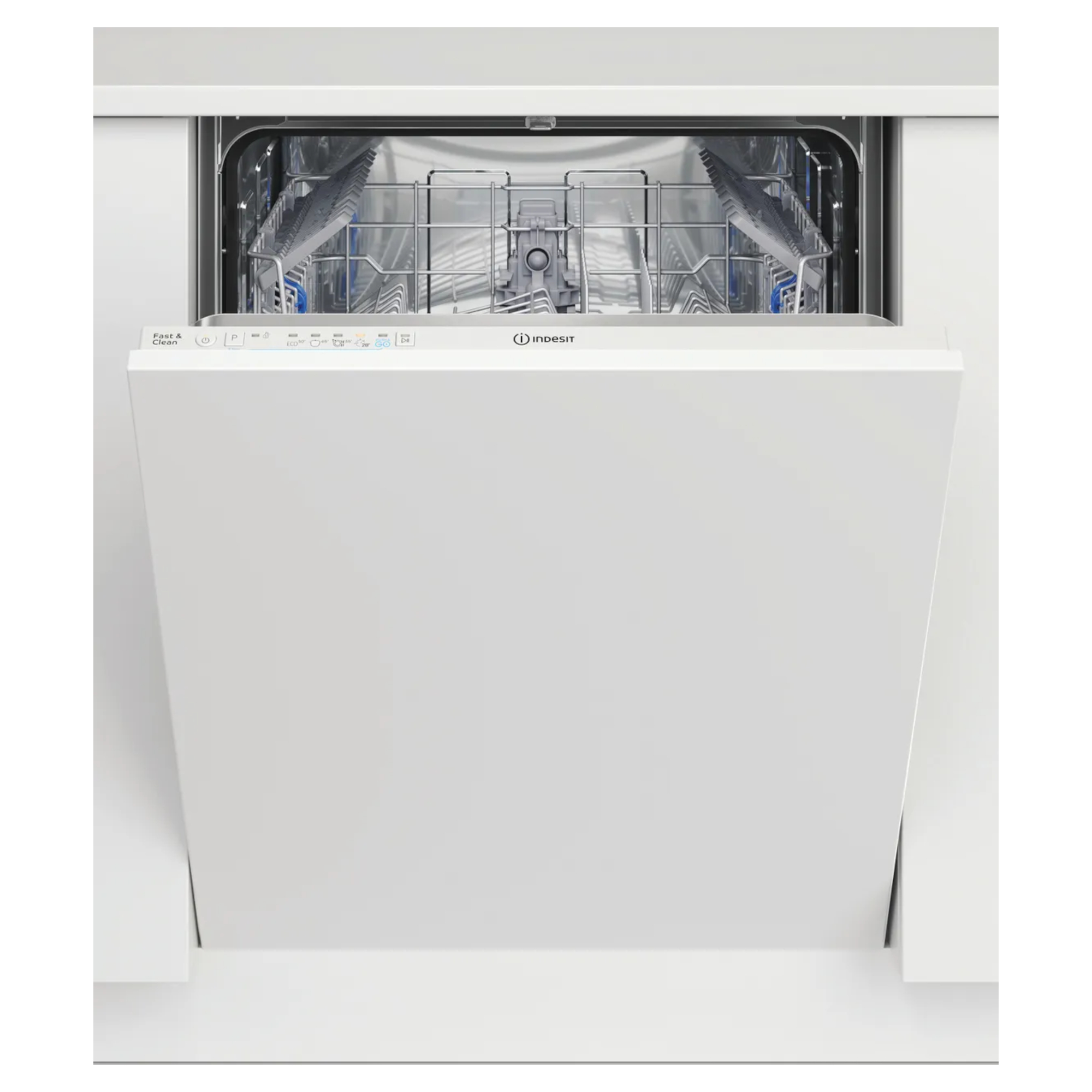 Indesit Push&Go Fully Integrated Full-Sized Dishwasher - D2I HL326 UK