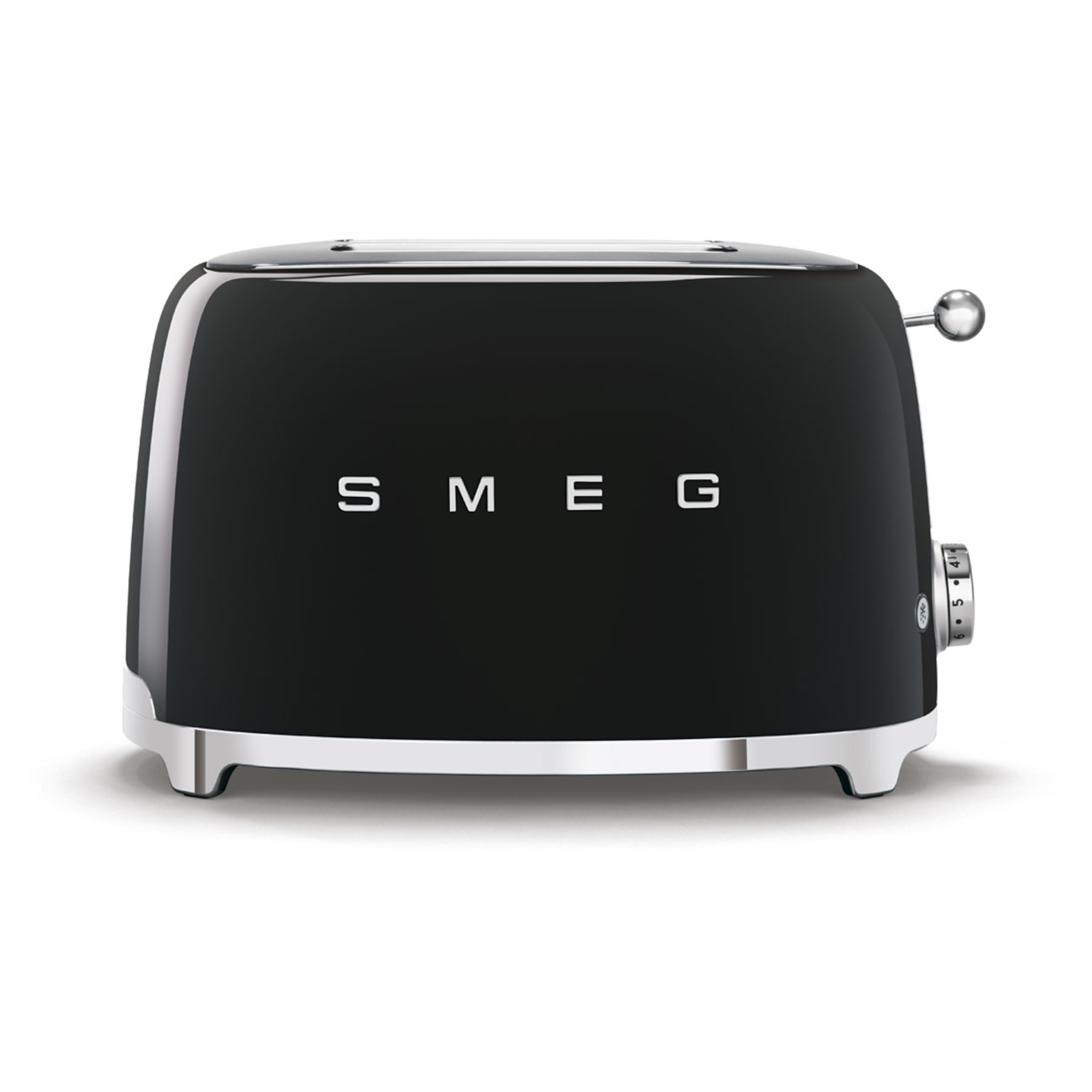 Smeg TSF01BLUK 50's Style 2-Slot Gloss Black Toaster