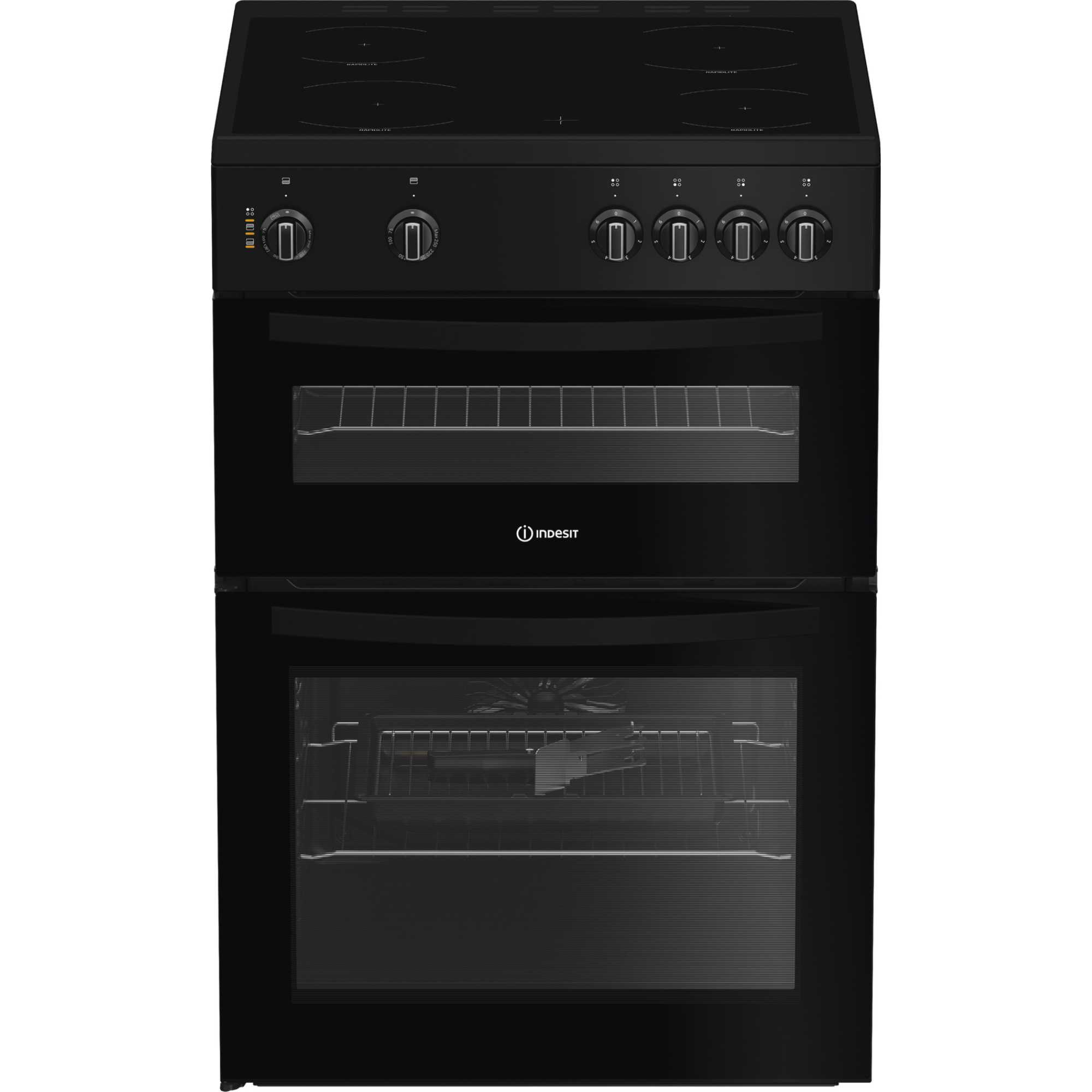 Indesit 60cm Electric Double Oven Cooker