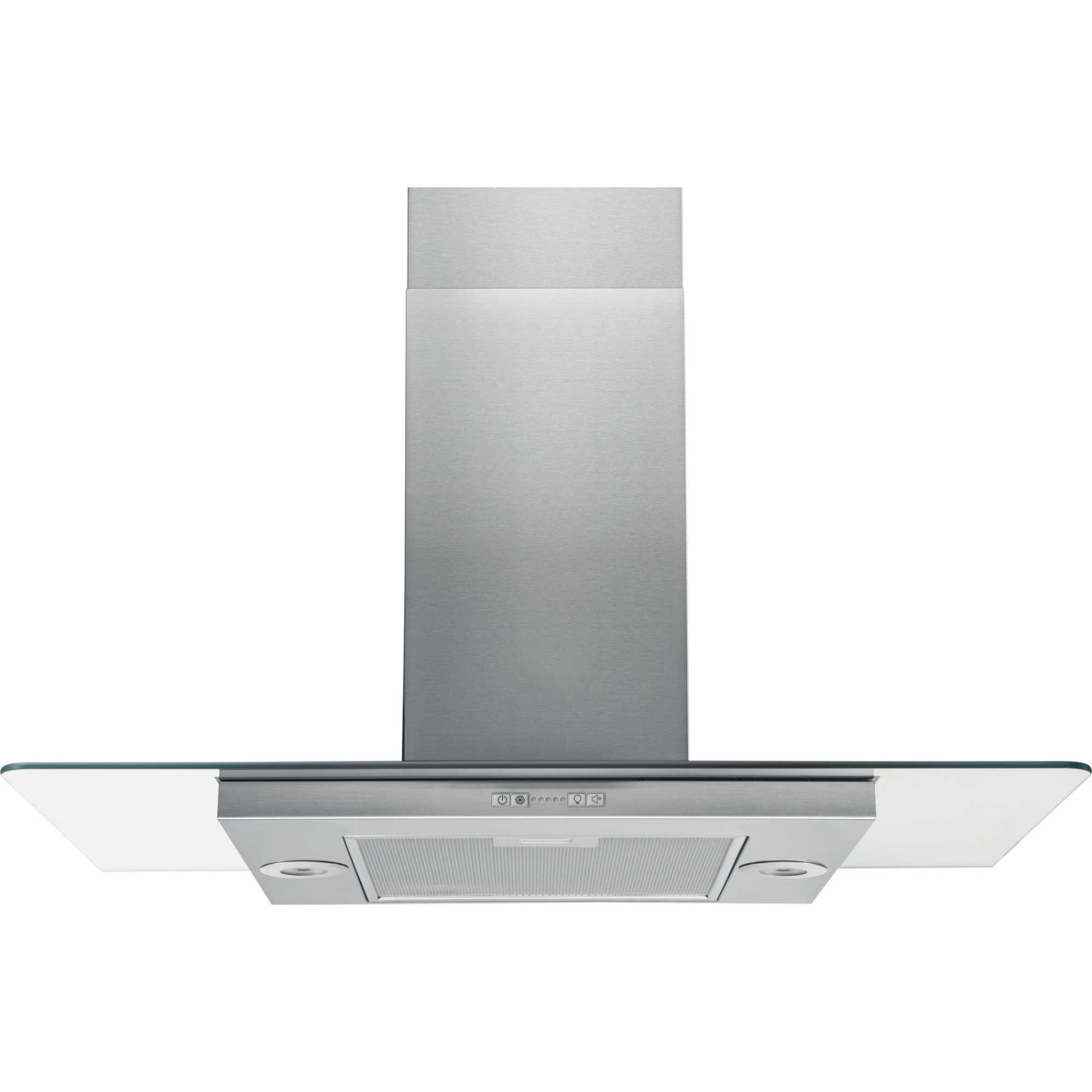 Hotpoint UIF 9.3F LB X 90cm Chimney Island Hood - Stainless Steel