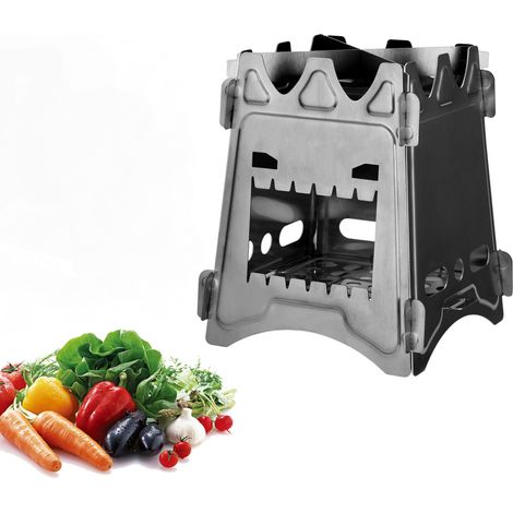 Portable Folding Lightweight Wood Stove for Camping Cooking Travel Picnic Hunting