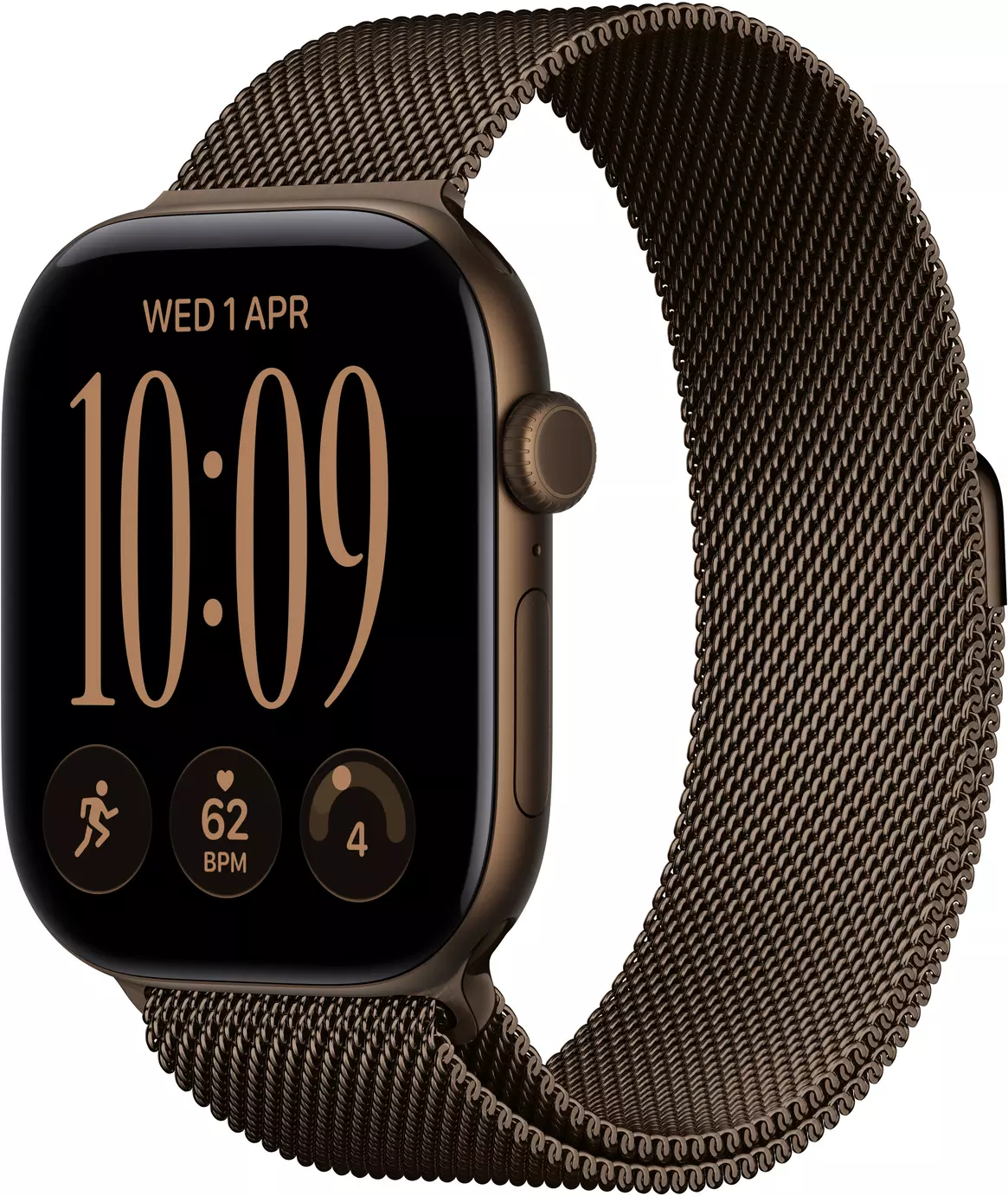 Apple Watch Series 12 GPS 46mm Aluminium Case Bronze Milanese Loop - M/L