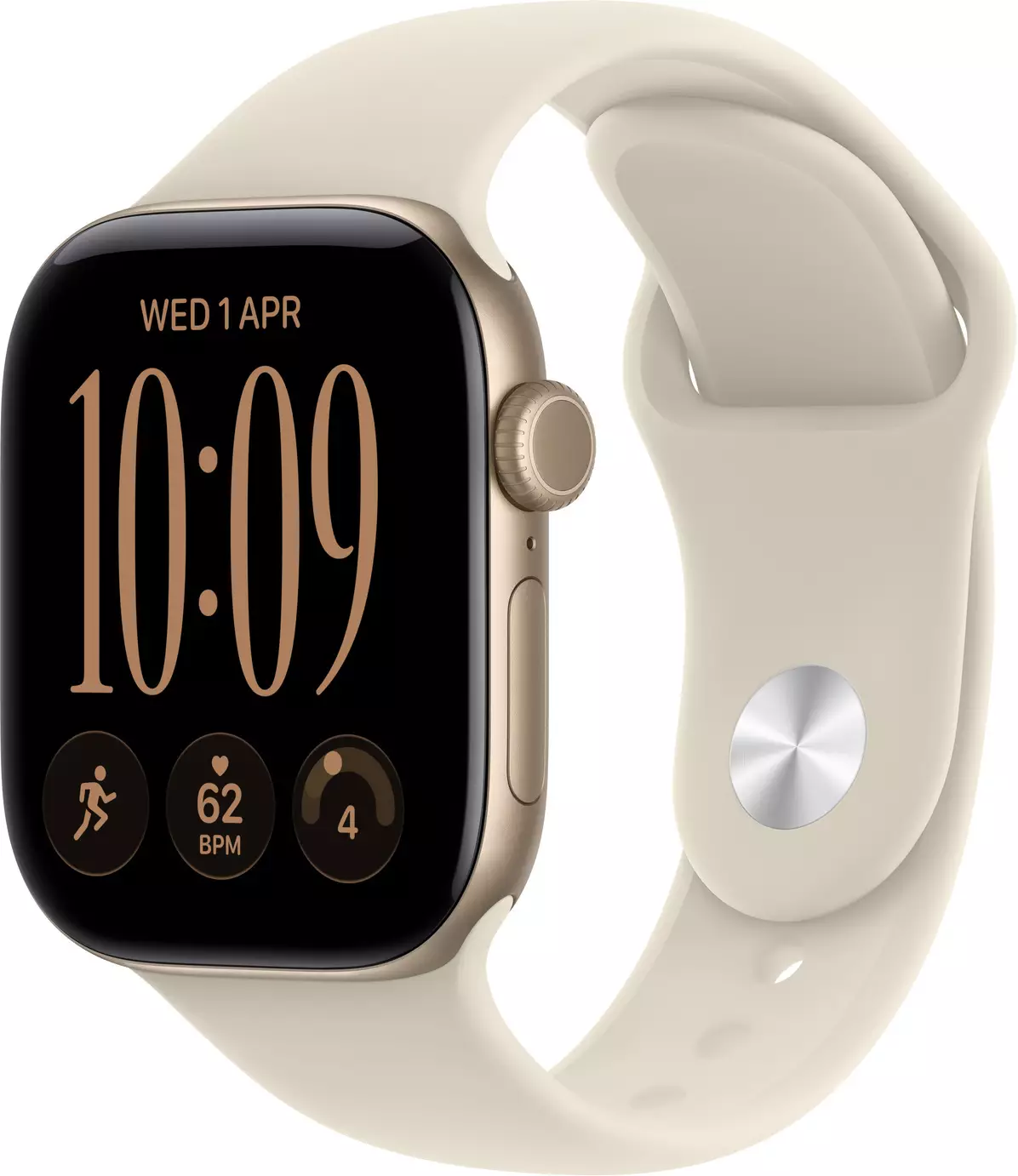 Apple Watch Series 12 GPS + Cell 42mm Aluminium Sand Sport Band - S/M