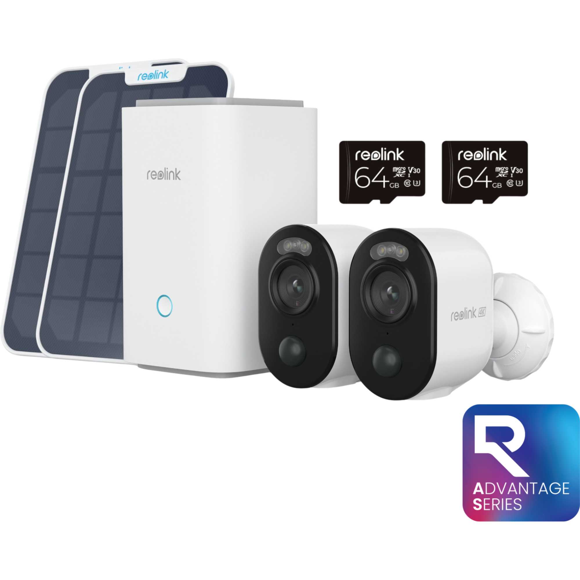 Hub Kit, 4K Battery WiFi Security Cameras with Solar Panels + 128GB | REO-BWS4KC01SP2-2