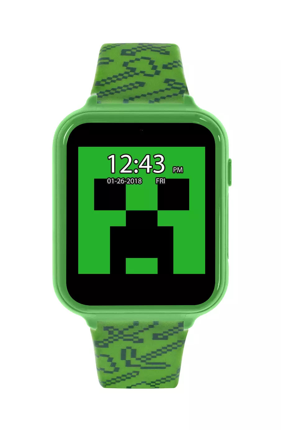 Minecraft Kids Green Silicone Strap Interactive Watch