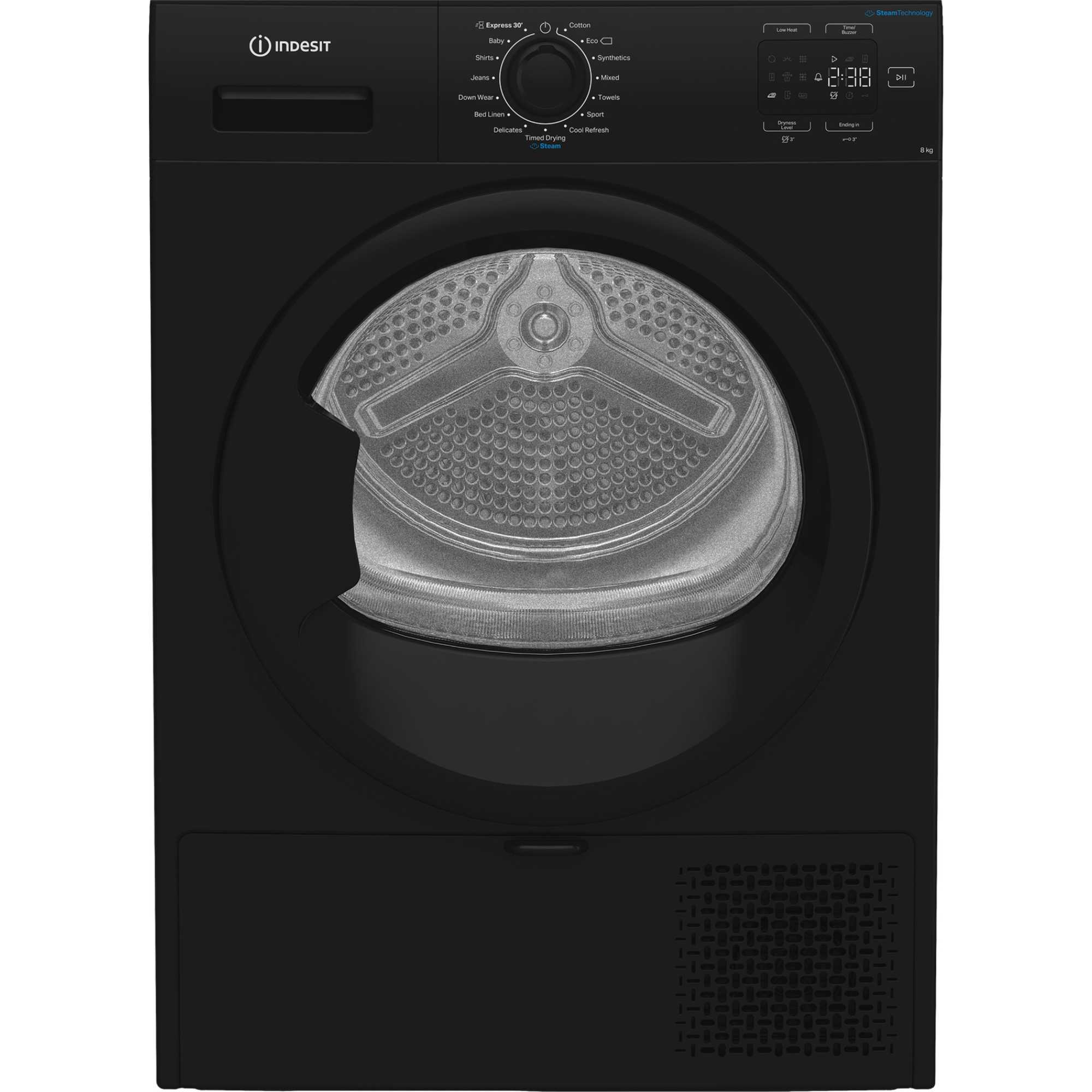C YSD 82D BB UK 8kg Heat Pump Tumble Dryer - Black | IND