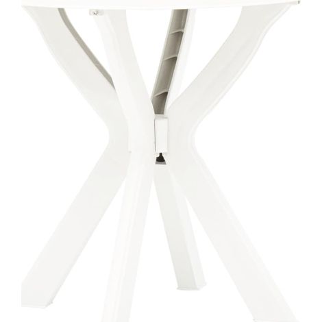 Bistro Table White Ø70 cm Plastic vidaXL