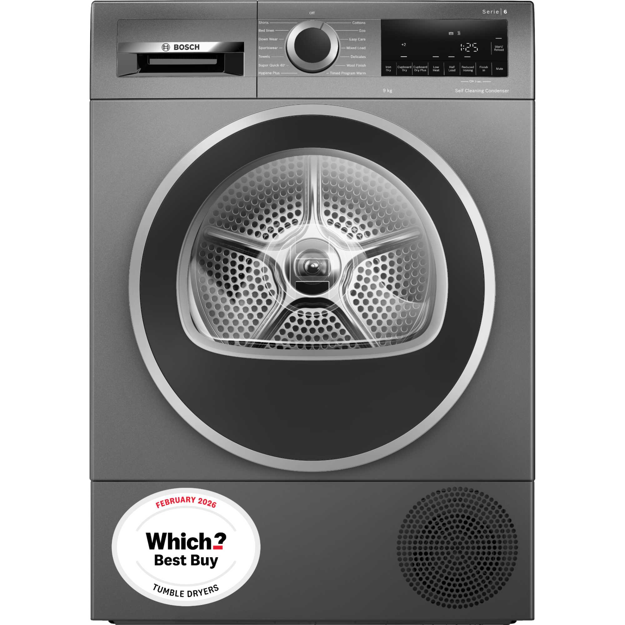 Bosch Series 6 9kg Heat Pump Tumble Dryer