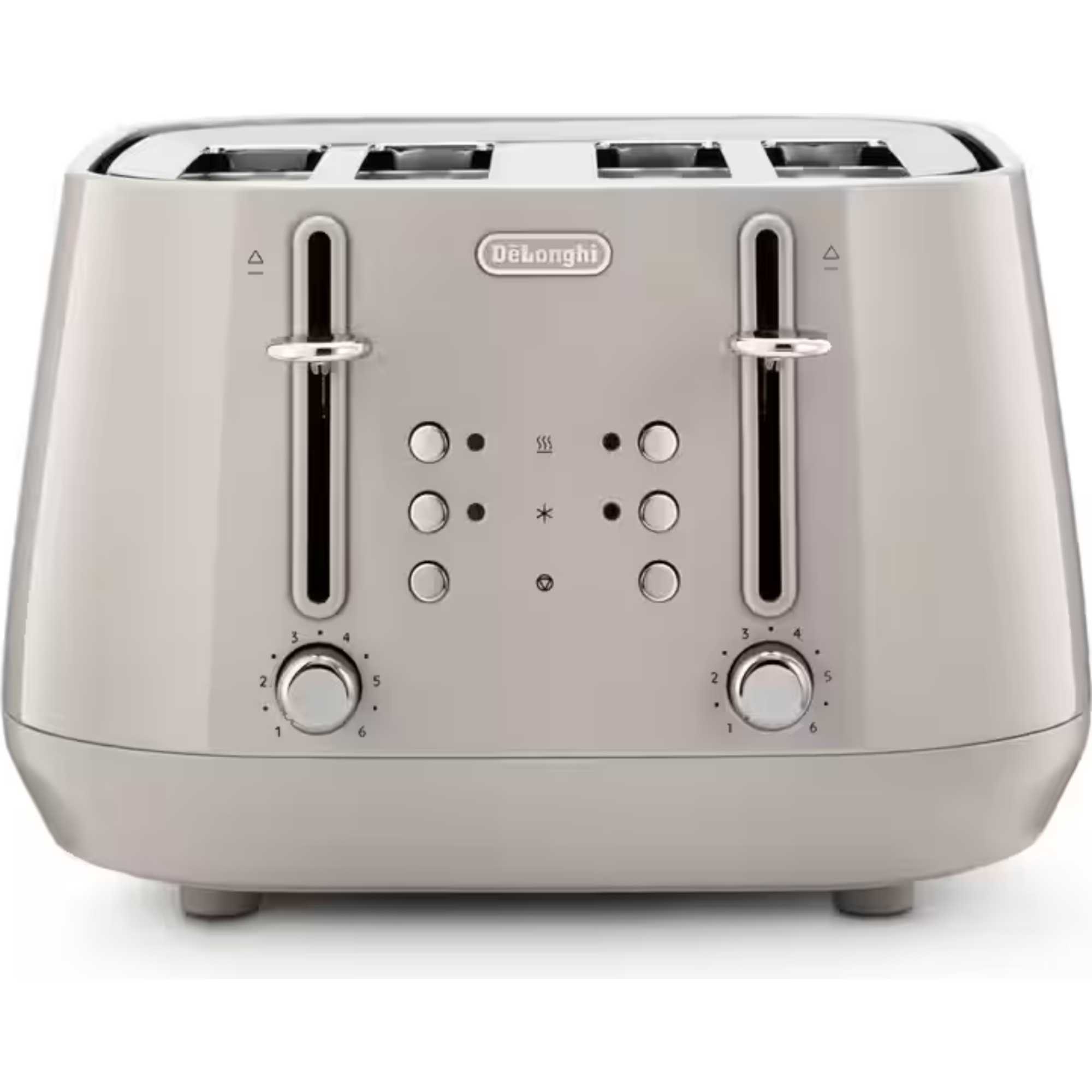 De'Longhi Eclettica 4 Slot Toaster - Biscuit Beige