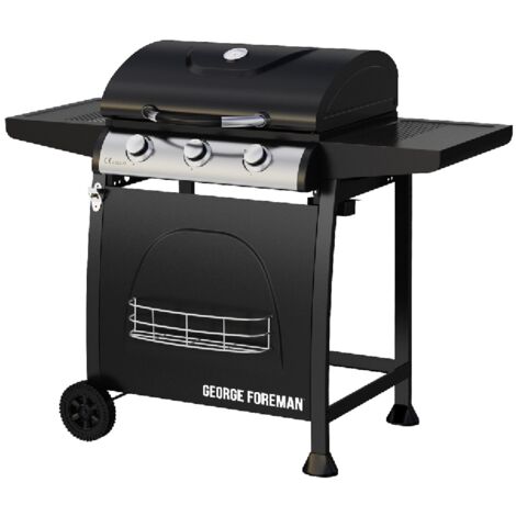 George Foreman Gas BBQ 3 Burner Barbecue GFGBBQ3B