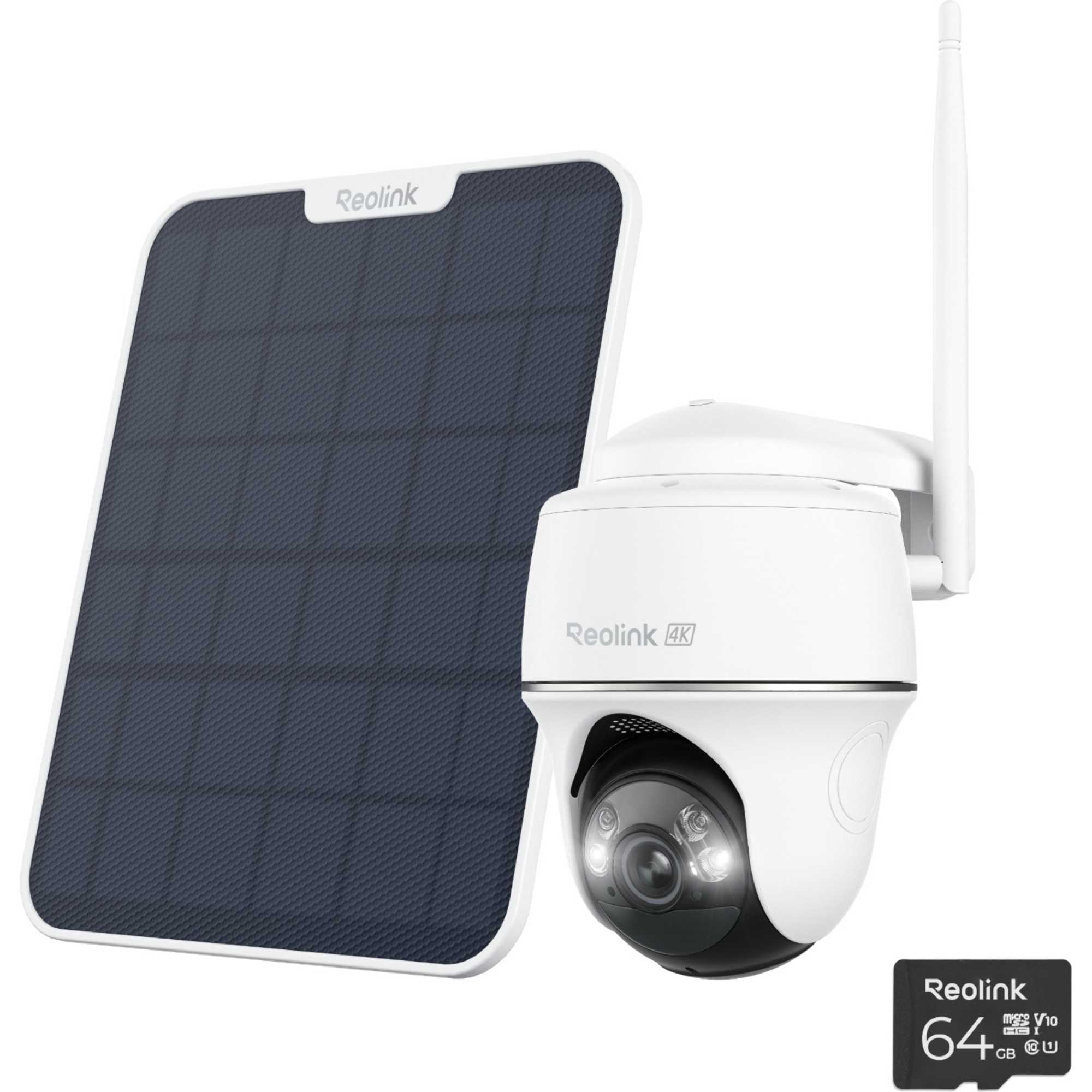 BWPT4K05SP64 Argus 4G LTE PT AI Battery Cam Kit +64gb SDcard with Solar Panel | REO