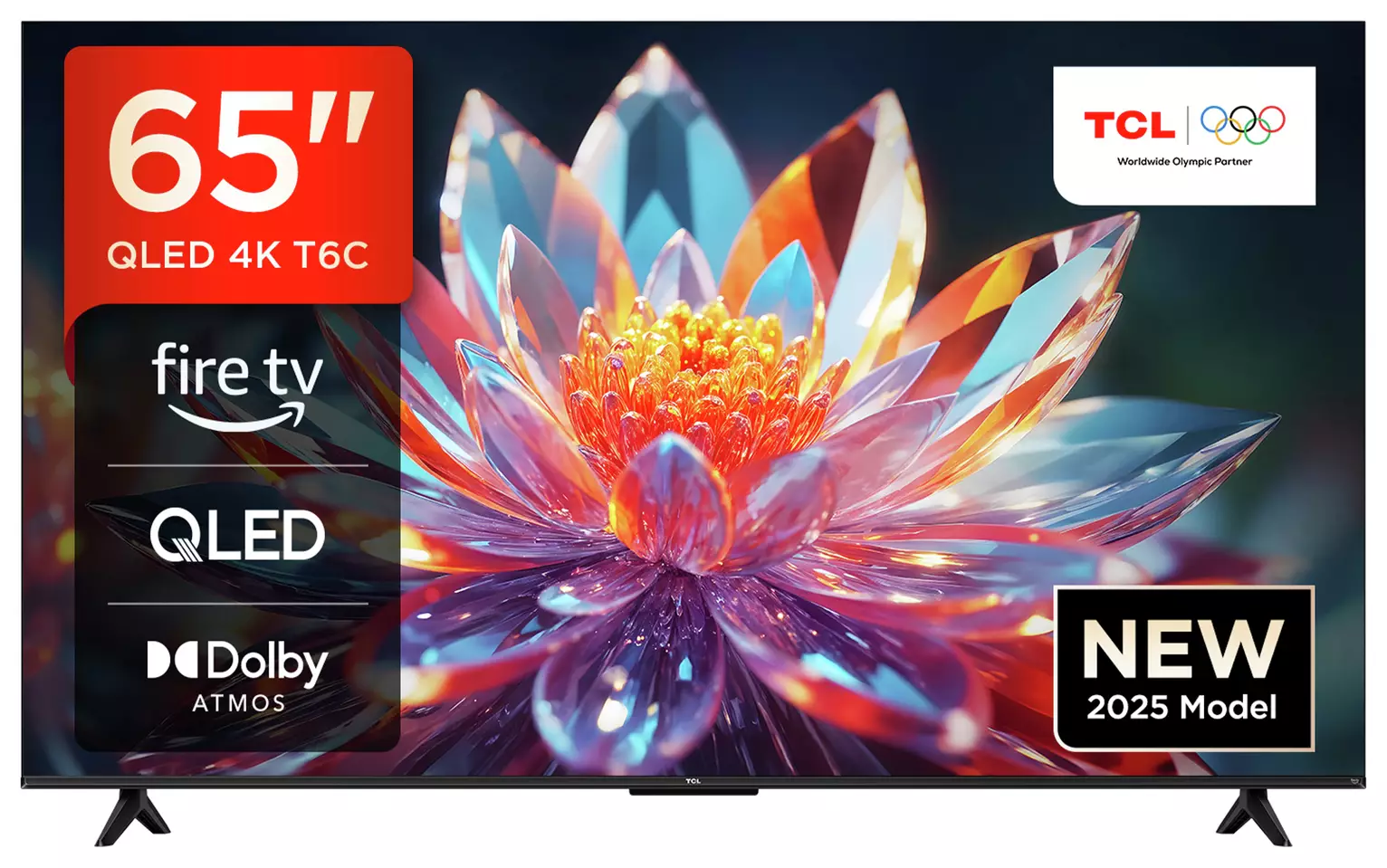 TCL 65 Inch 65T6C Smart 4K UHD HDR QLED Freely TV