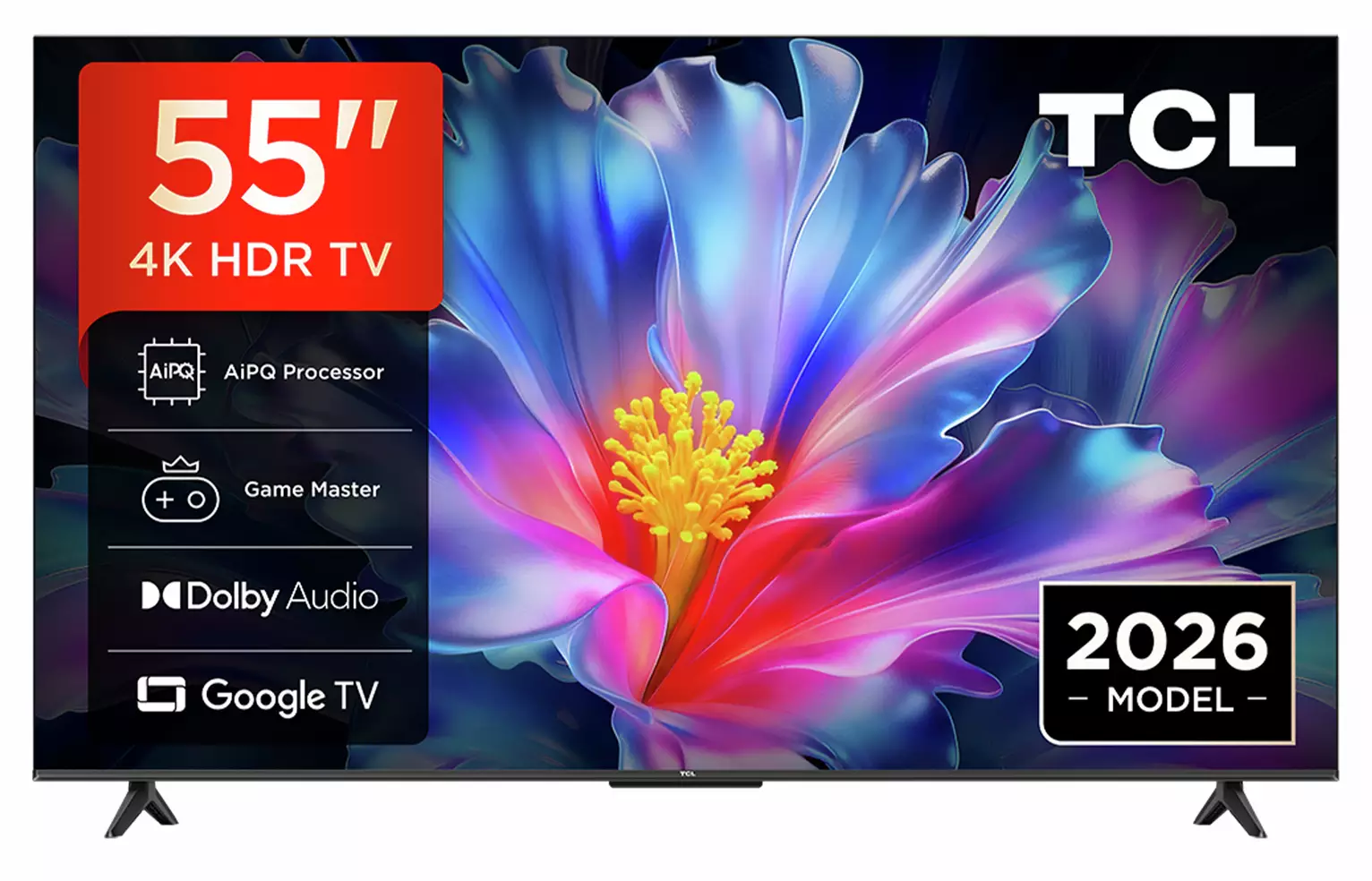 TCL 55 Inch 55P6L-UK Smart 4K UHD HDR Google TV