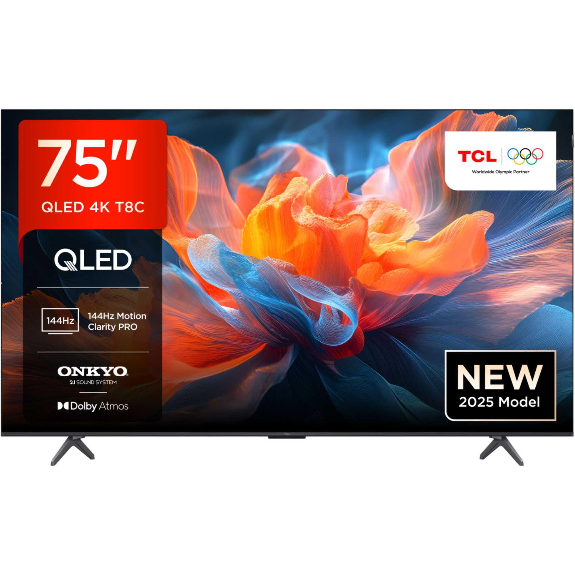 TCL 75T8C-UK 75" 4K QLED HDR PRO Smart TV