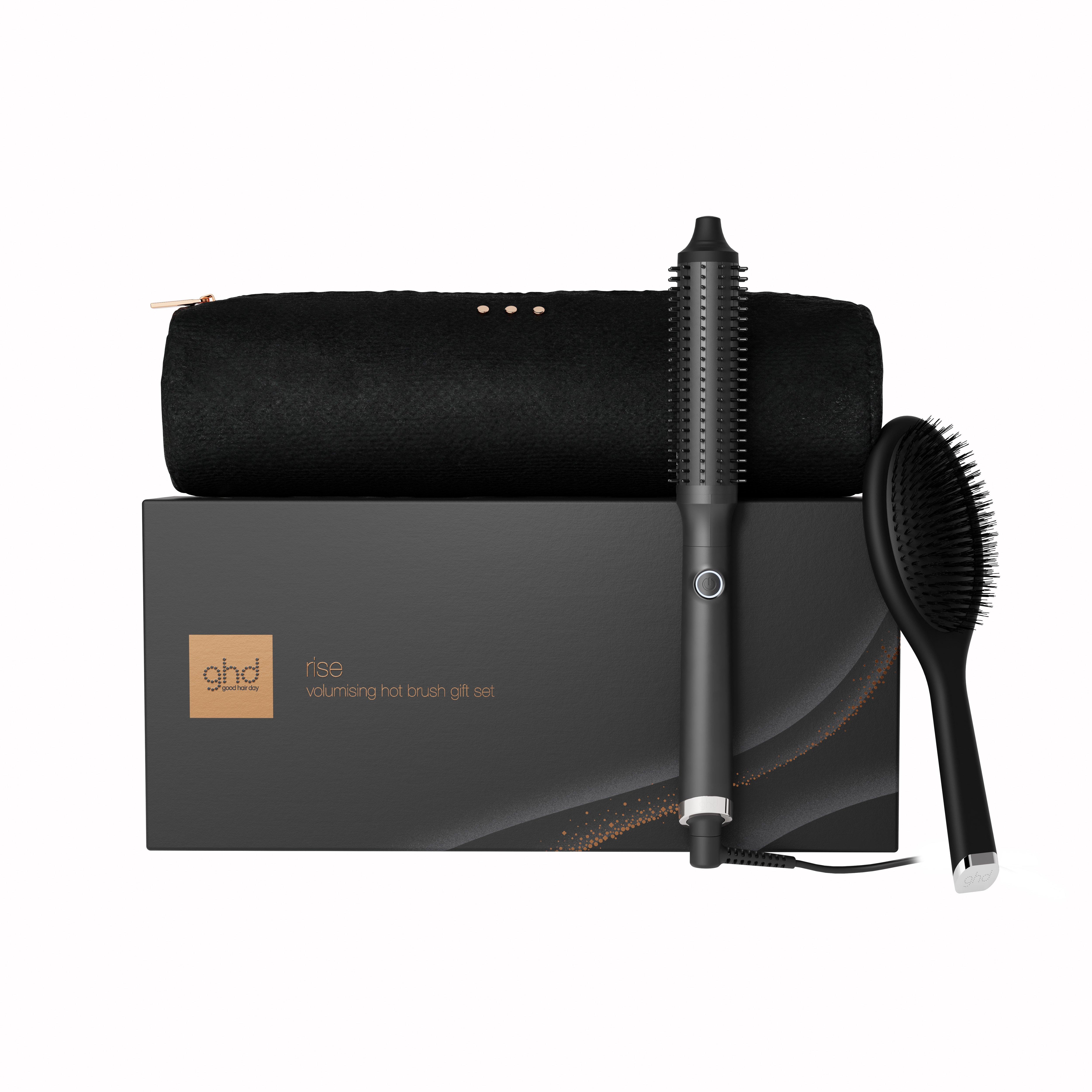GHD RISE HOT BRUSH IN BLACK BUNDLE