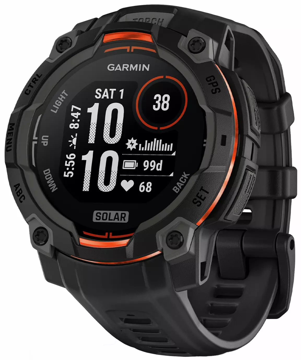 Garmin Instinct 3 Solar 45mm Smart Watch - Black