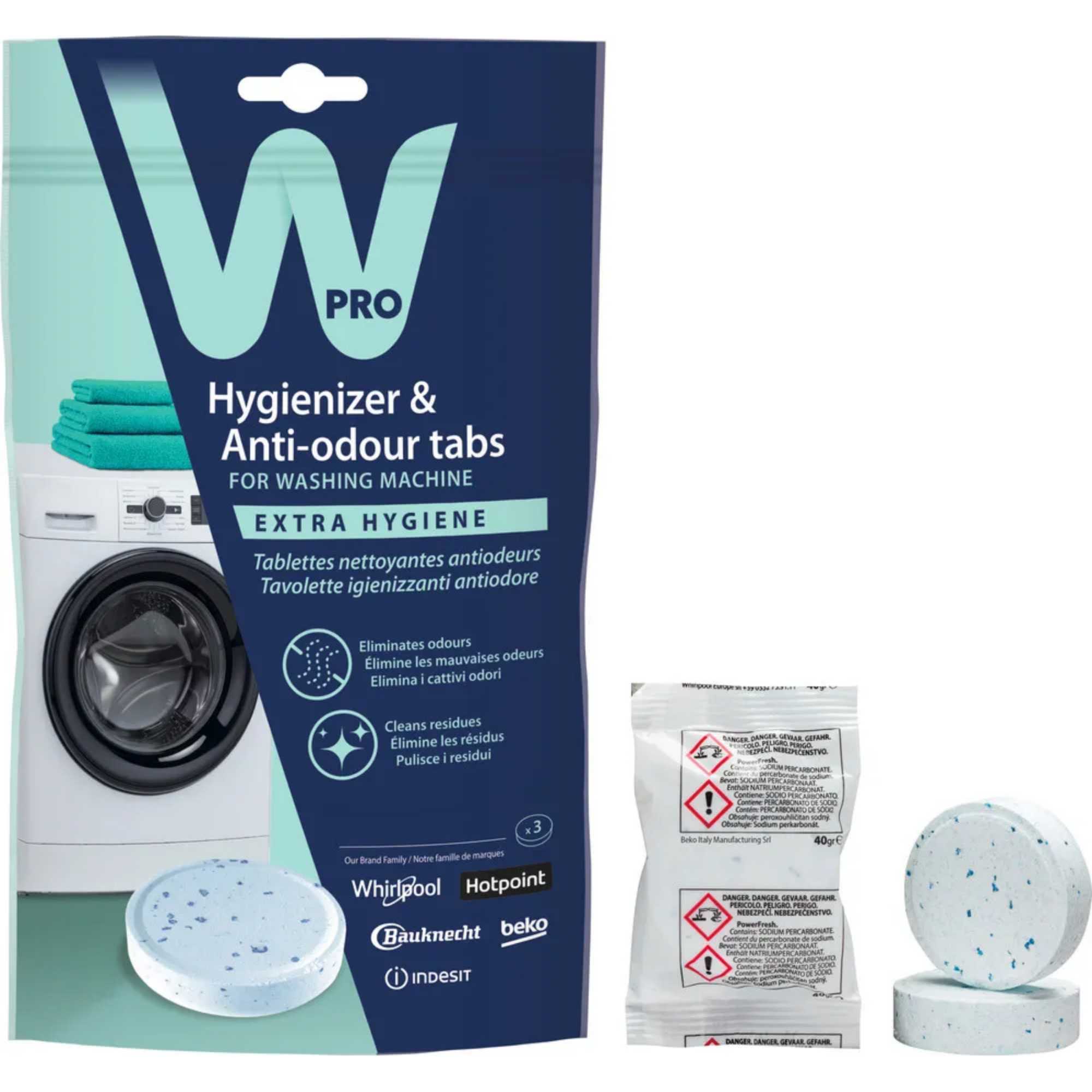C00376307 Universal Washing Machine Cleaner + 3 Anti-Odour | WPRO
