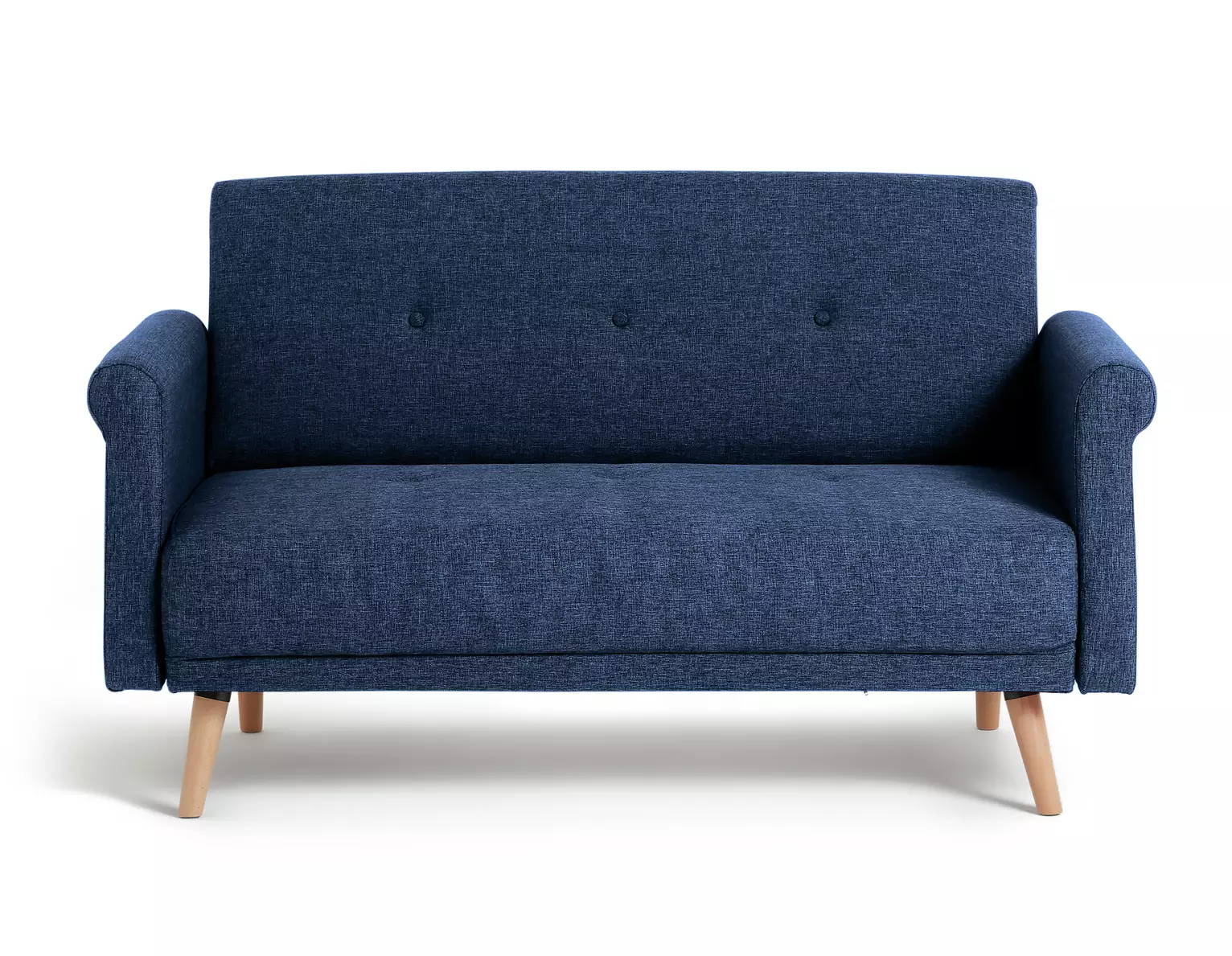 Evie Fabric 2 Seater Sofa - Navy Blue