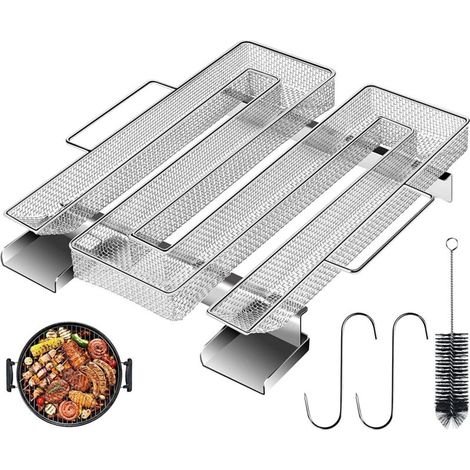 Stainless Steel Cold Smoke Generator with Brush and Hook, Ideal for Barbecues and Smoking Meats