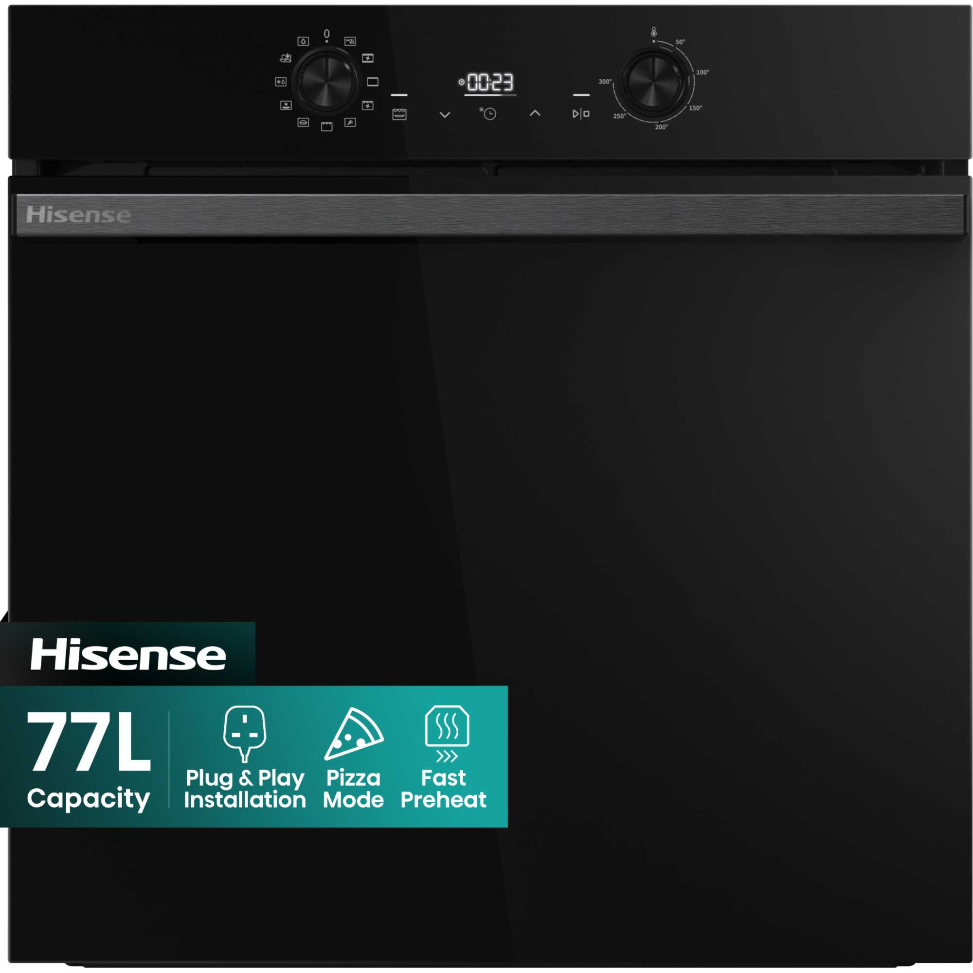 Hisense BI624CBPGUK Hi2 77L Built-in Catalytic Oven - Black