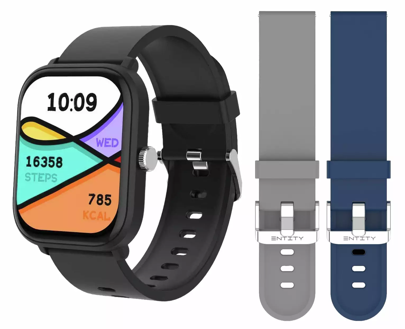 Entity Aero Smart Watch Bundle - Black, Grey & Blue