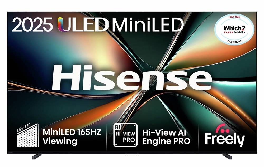 Hisense 100 Inch 100U7QTUK Smart 4K UHD HDR MiniLED Freely TV