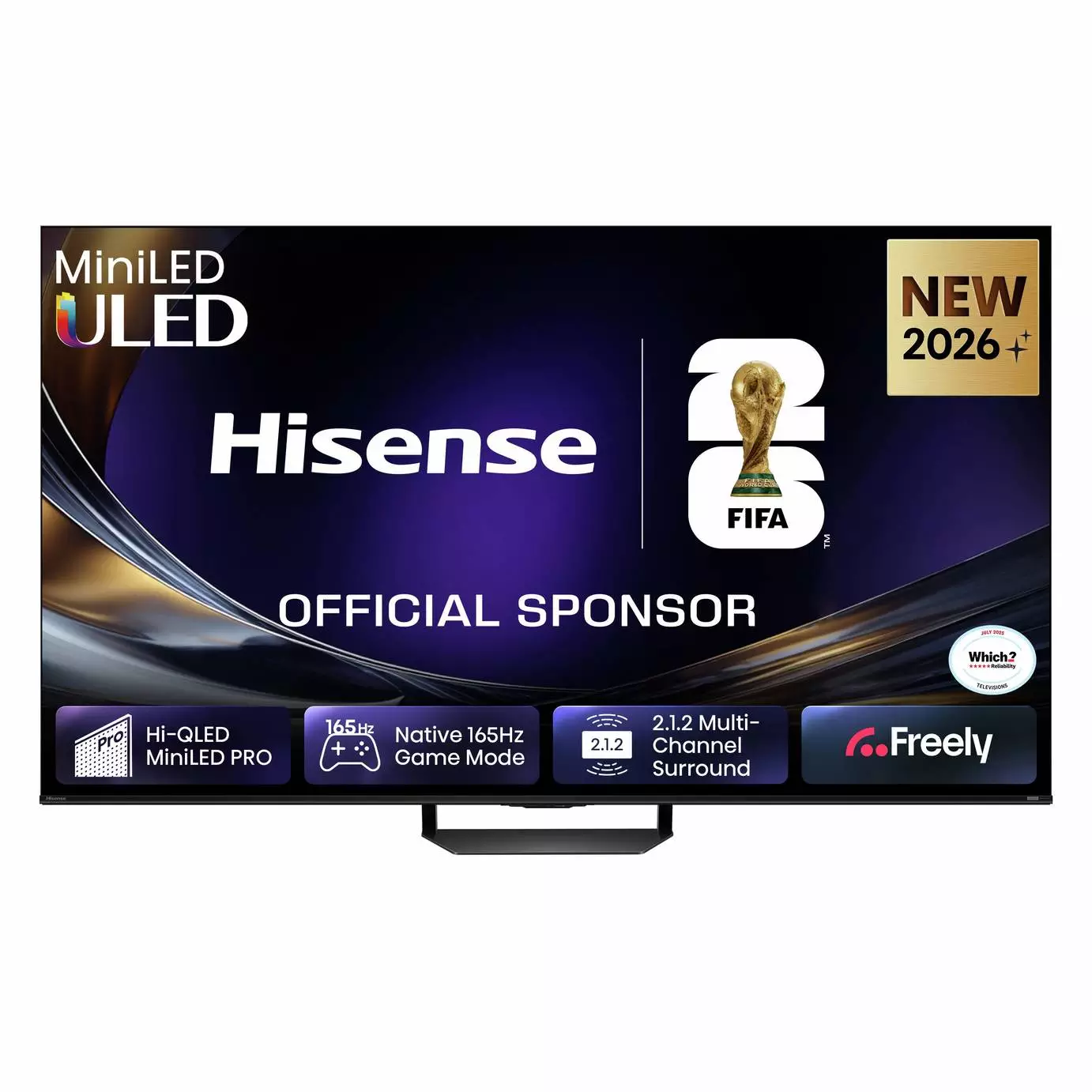 Hisense 75 Inch 75U7STUK Pro Smart 4K UHD Mini LED Freely TV