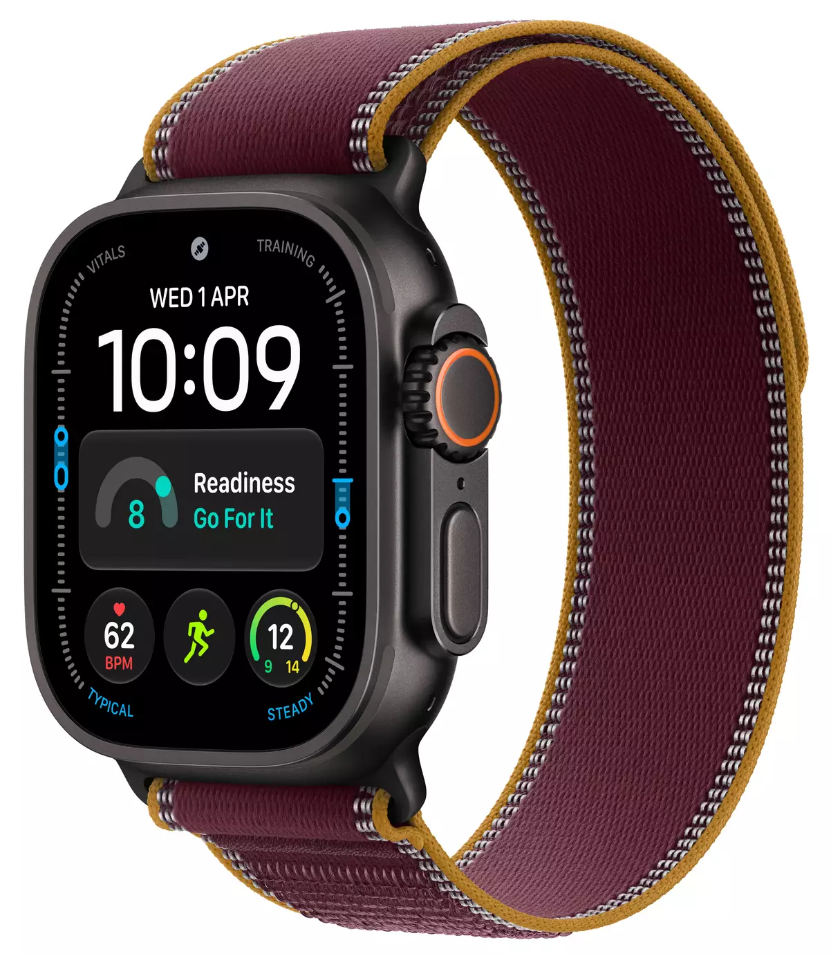 Apple Watch Ultra 4 GPS + Cell 49mm Titanium Burgundy Trail Loop - M/L