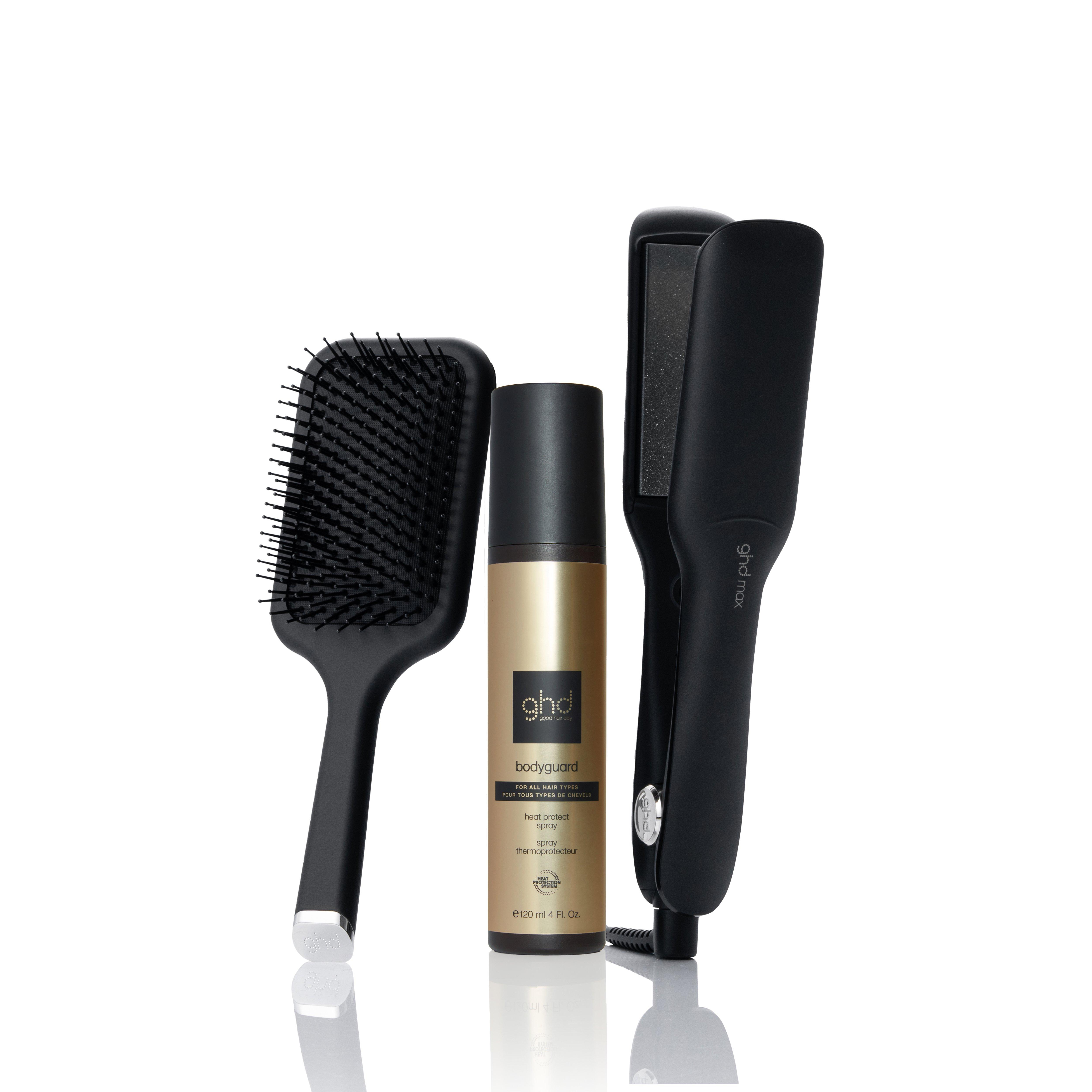 GHD MAX WIDE PLATE HAIR STRAIGHTENER (42MM PLATE) BLACK