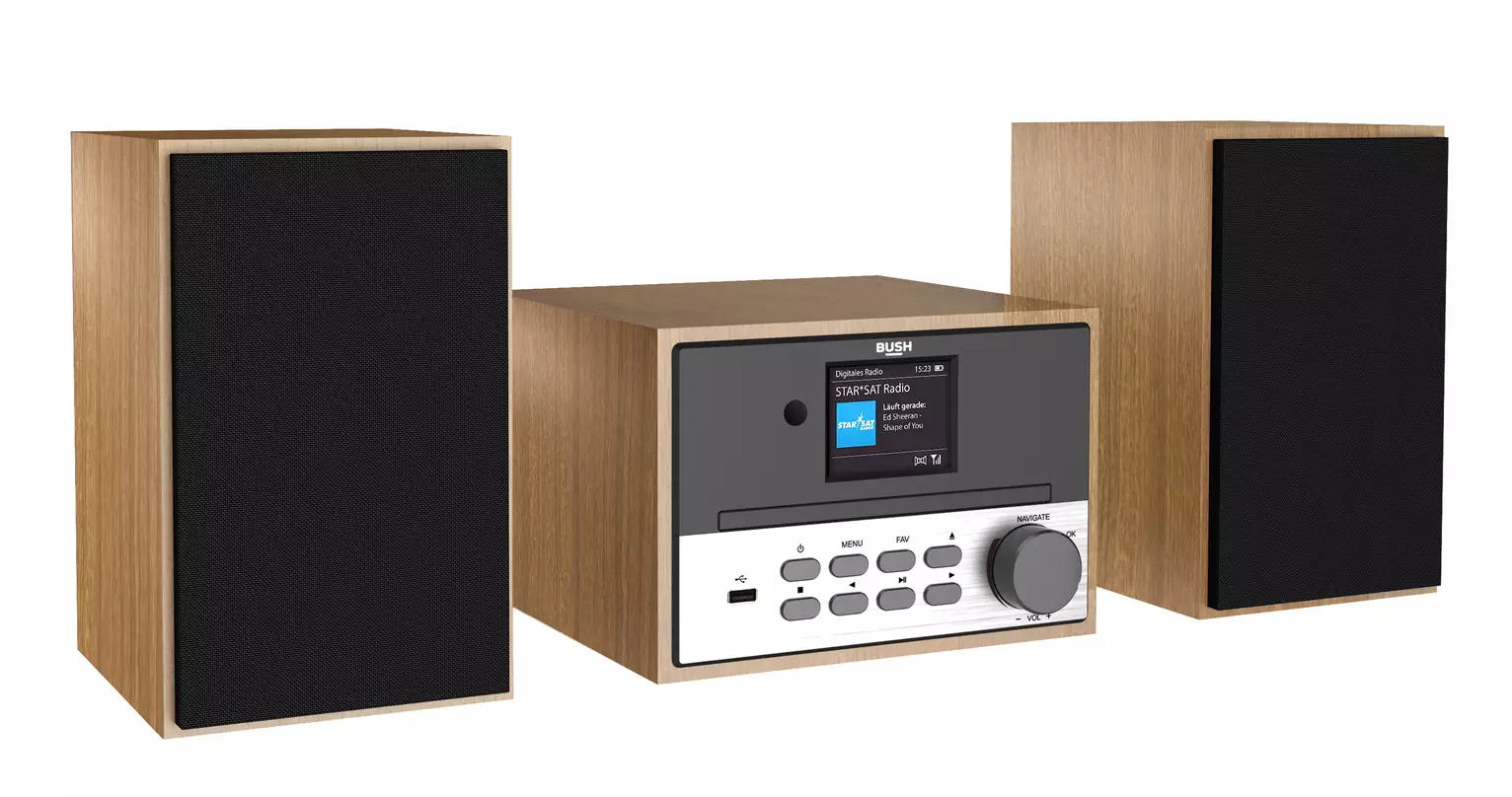 Bush CD/USB/DAB/DAB+ FM Radio Bluetooth Mini Hi-Fi System
