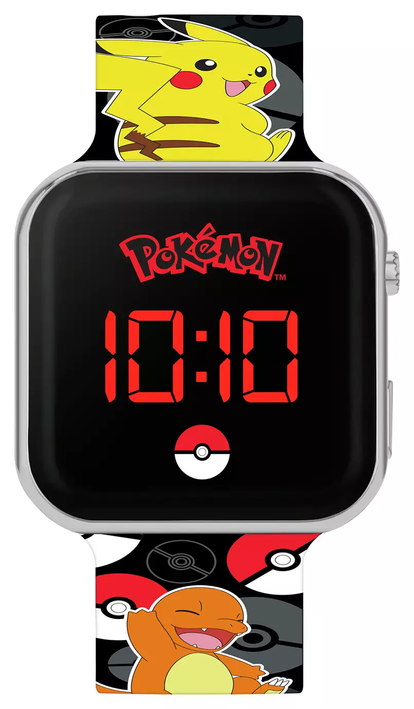 Pokemon Kids Black Digital Watch