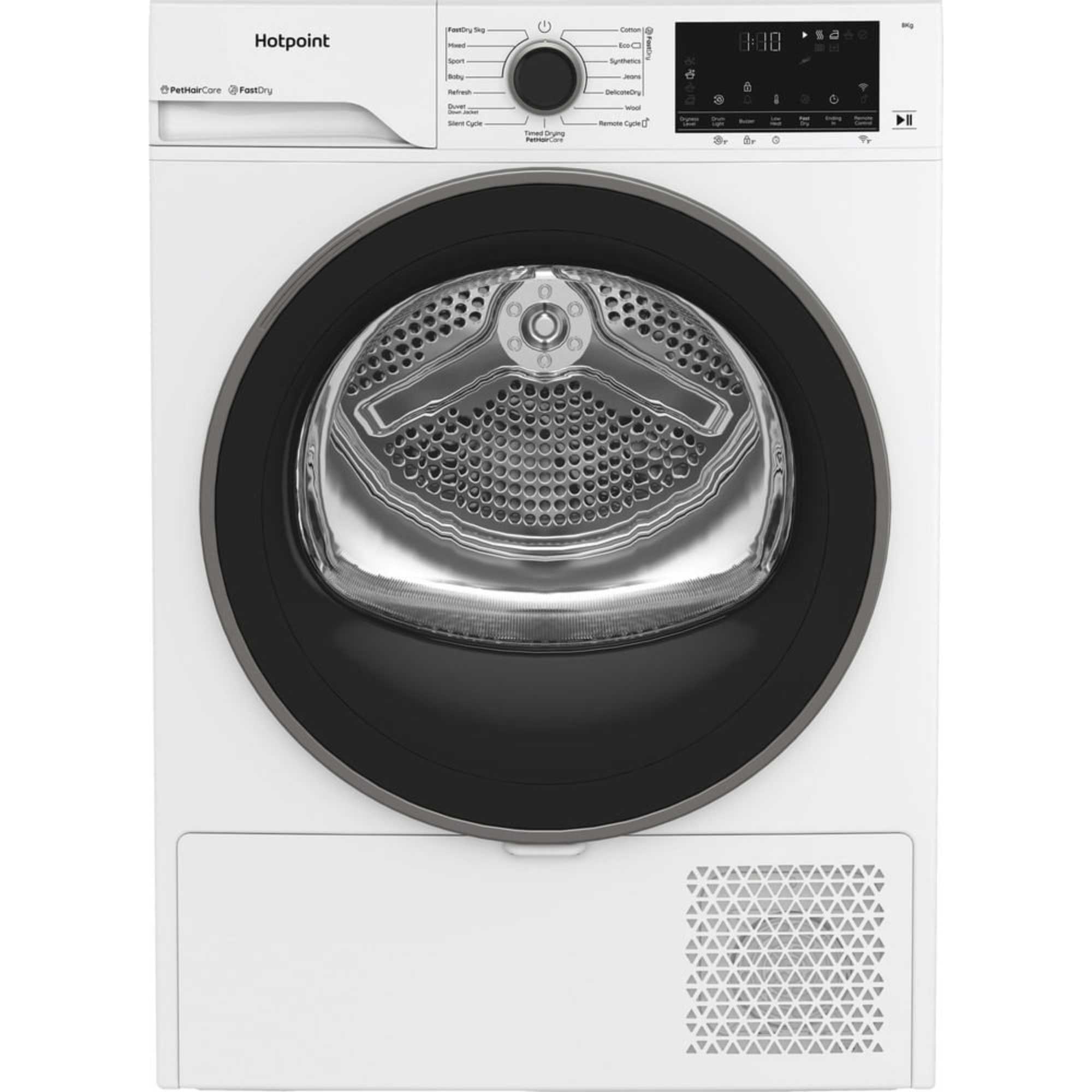 C HD 84M WBS UK Fabric Care 8kg Heat Pump Tumble Dryer with HomeWhiz - White | HOT