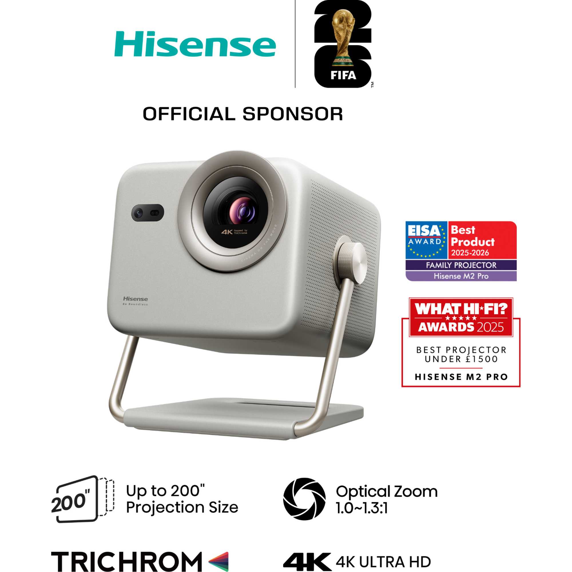 Hisense M2 Pro 4K M2TUK Pro Mini Projector - M2TUK-PRO