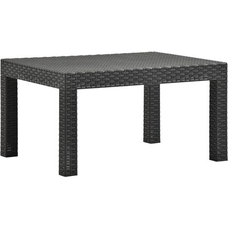 Garden Table Anthracite 58x58x41 cm PP Rattan vidaXL