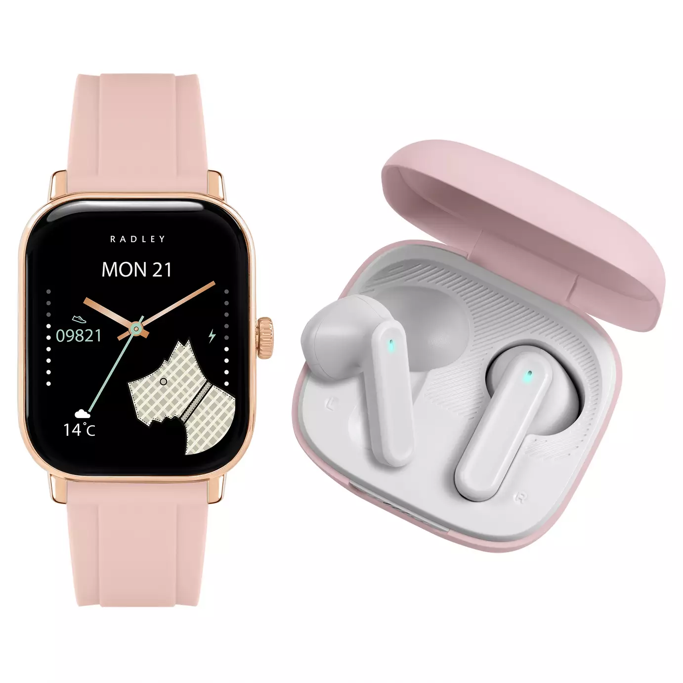 Radley Series 56 Smart Watch and Wireless Earbud Set - Pink