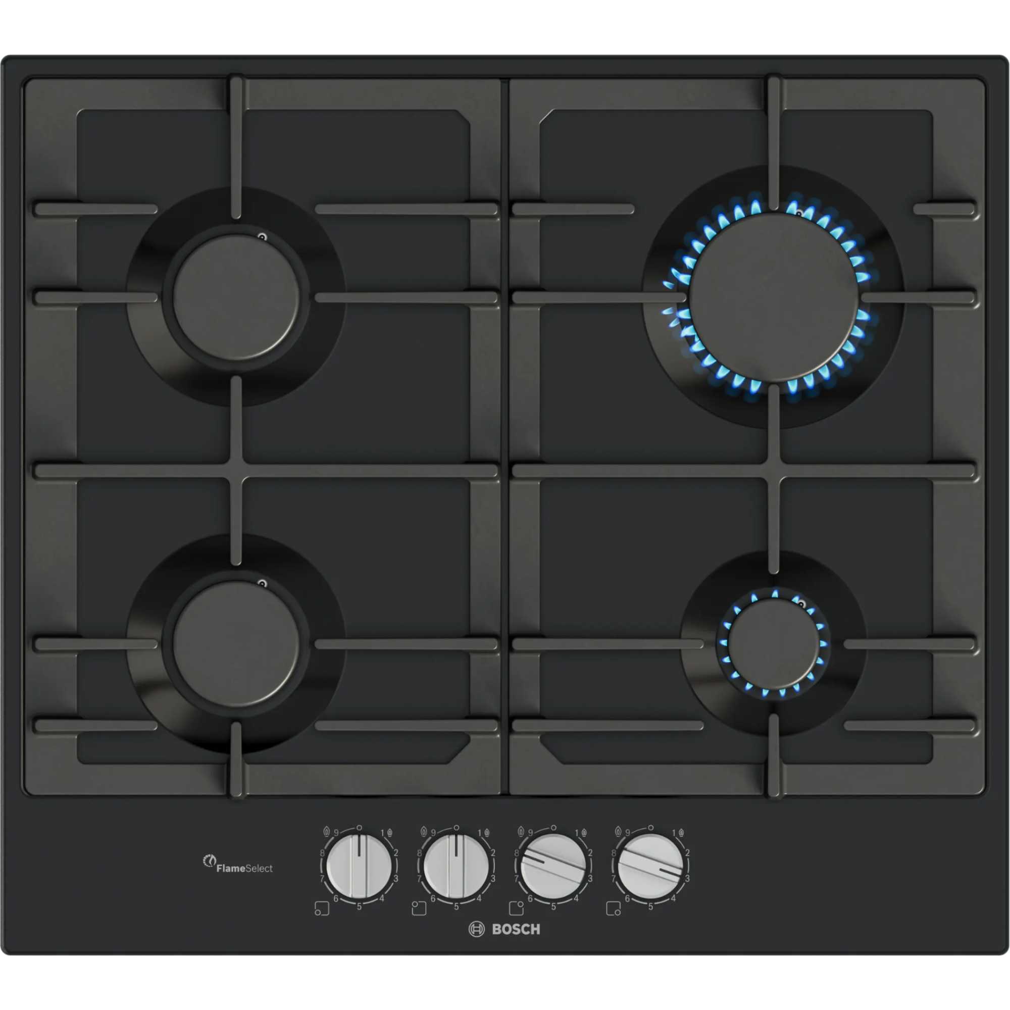 Bosch PCP6A6I90 Series 6 4 Burner 60cm Gas Hob - Black