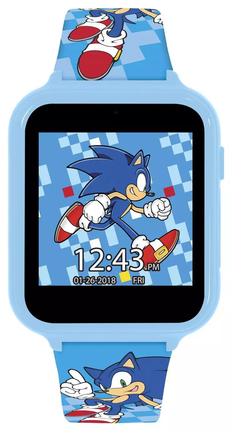 Sega Kids Blue Sonic the Hedgehog Interactive Smart Watch