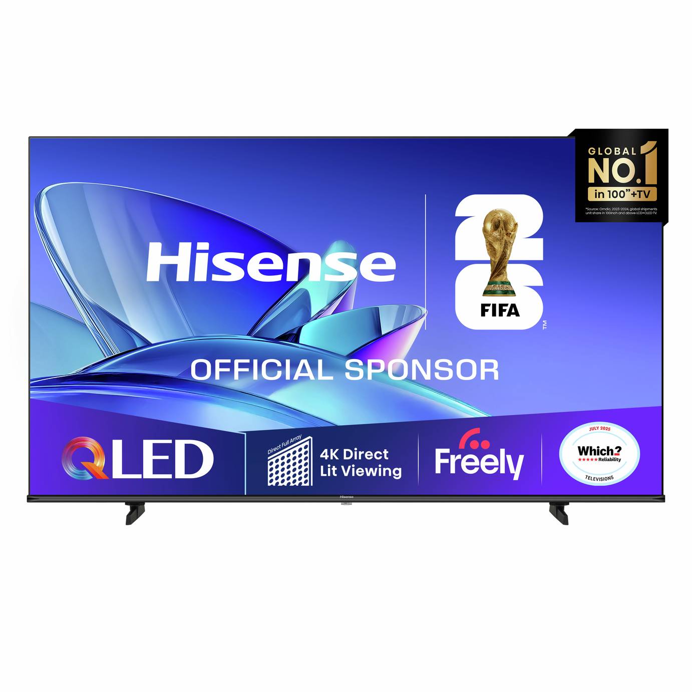 Hisense 43 Inch 43E78QTUK Smart 4K UHD HDR QLED Freely TV