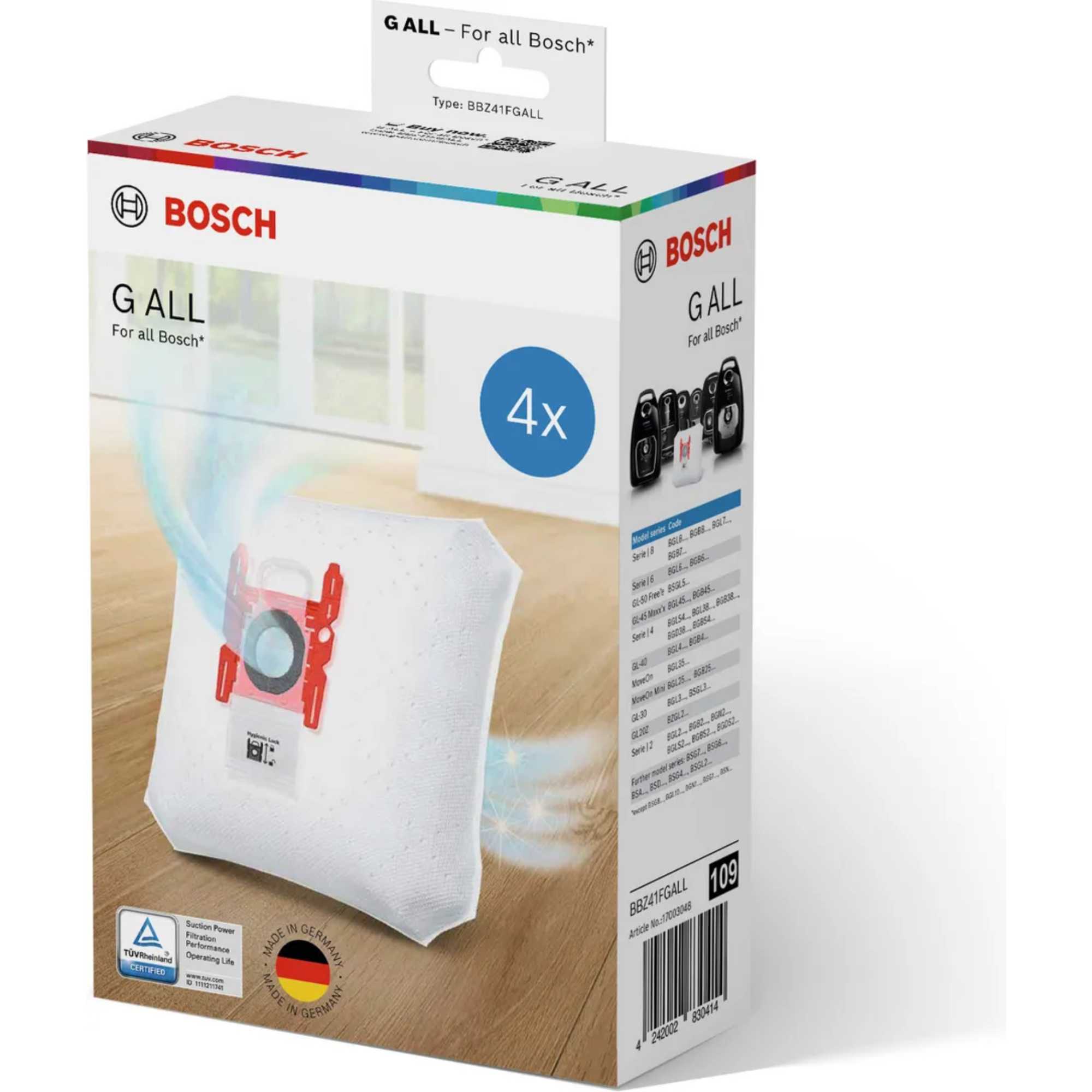 BBZ41FGALL Vacuum Cleaner Dustbag PowerProtect Type G ALL | BCH