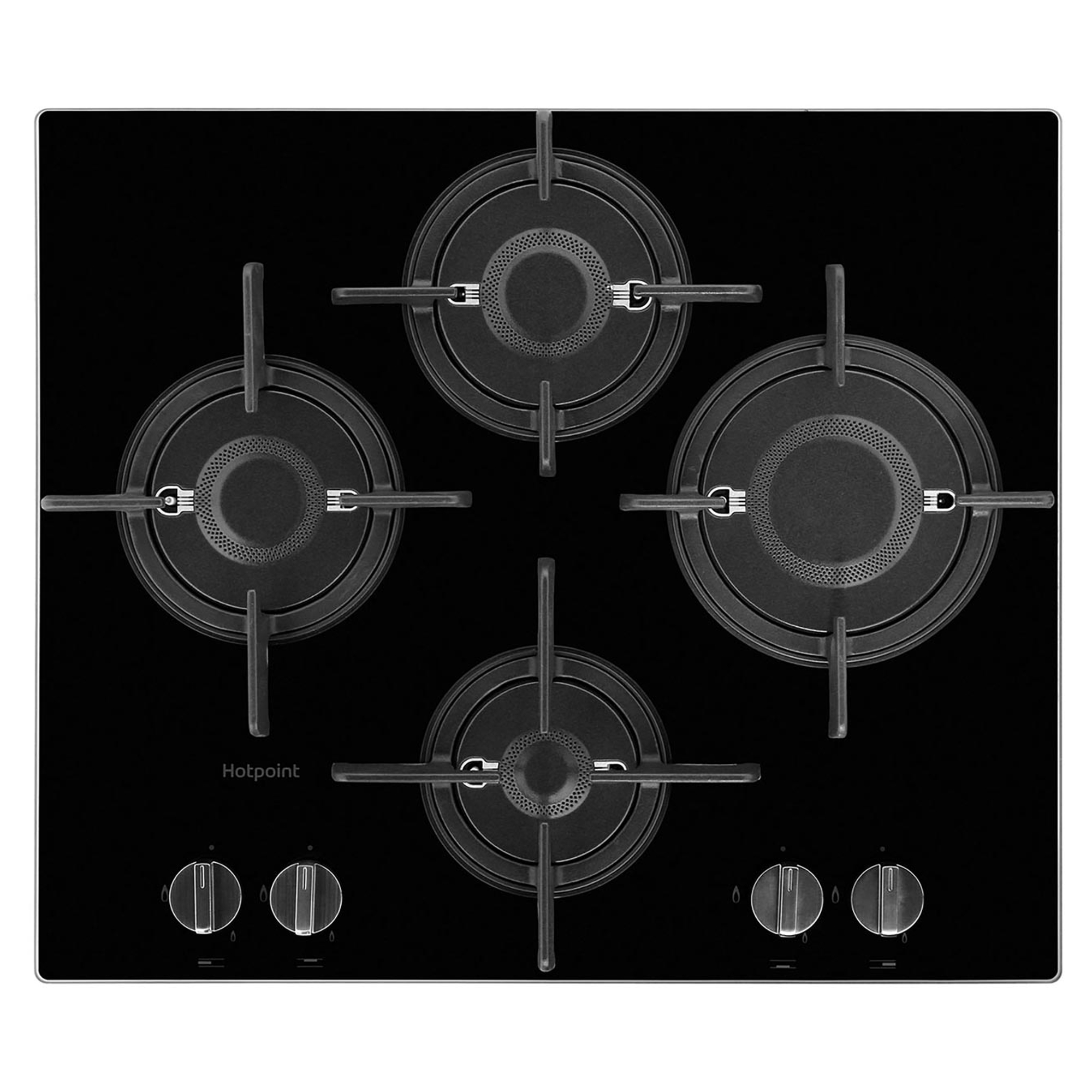 Hotpoint FTGHG 641 D/H(BK) 60cm 4 Burner Gas Hob - Black
