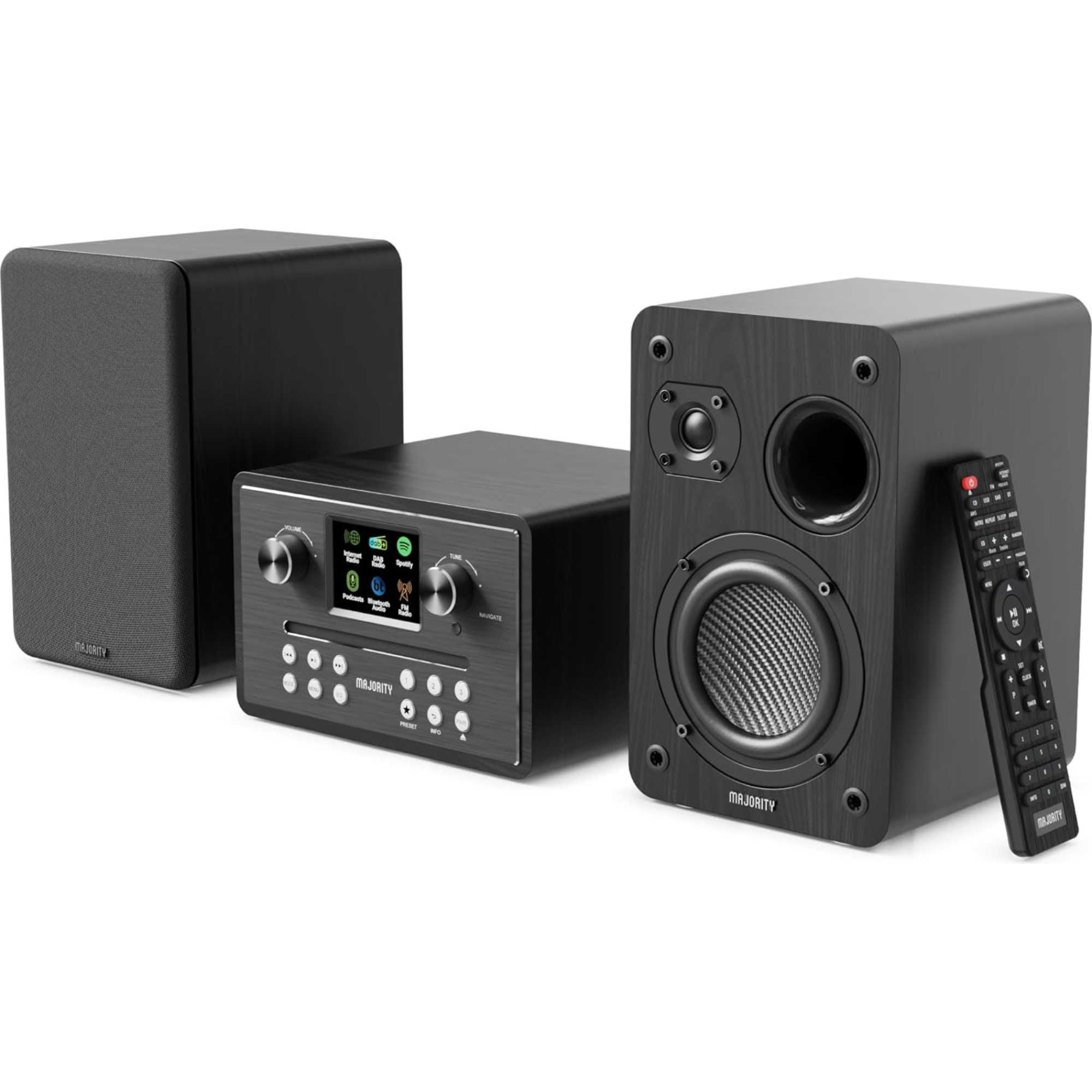Majority Homerton HiFi Internet Radio Music System with Spotify Connect - Black