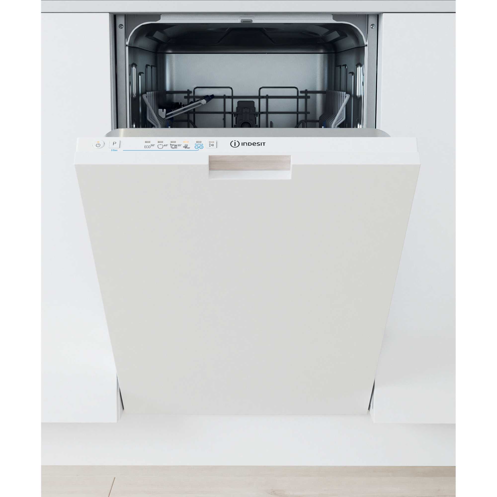 Indesit Push&Go Fully Integrated Slimline Dishwasher