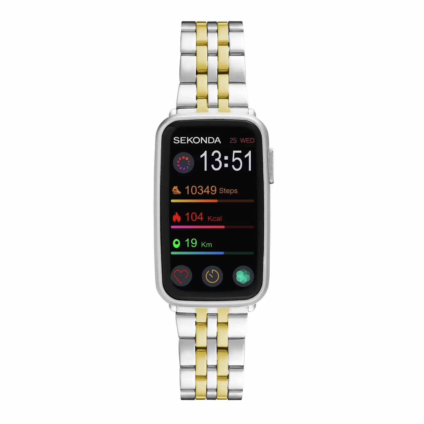 Sekonda Ladies Two Tone Bracelet Fitness Tracker Smart Watch