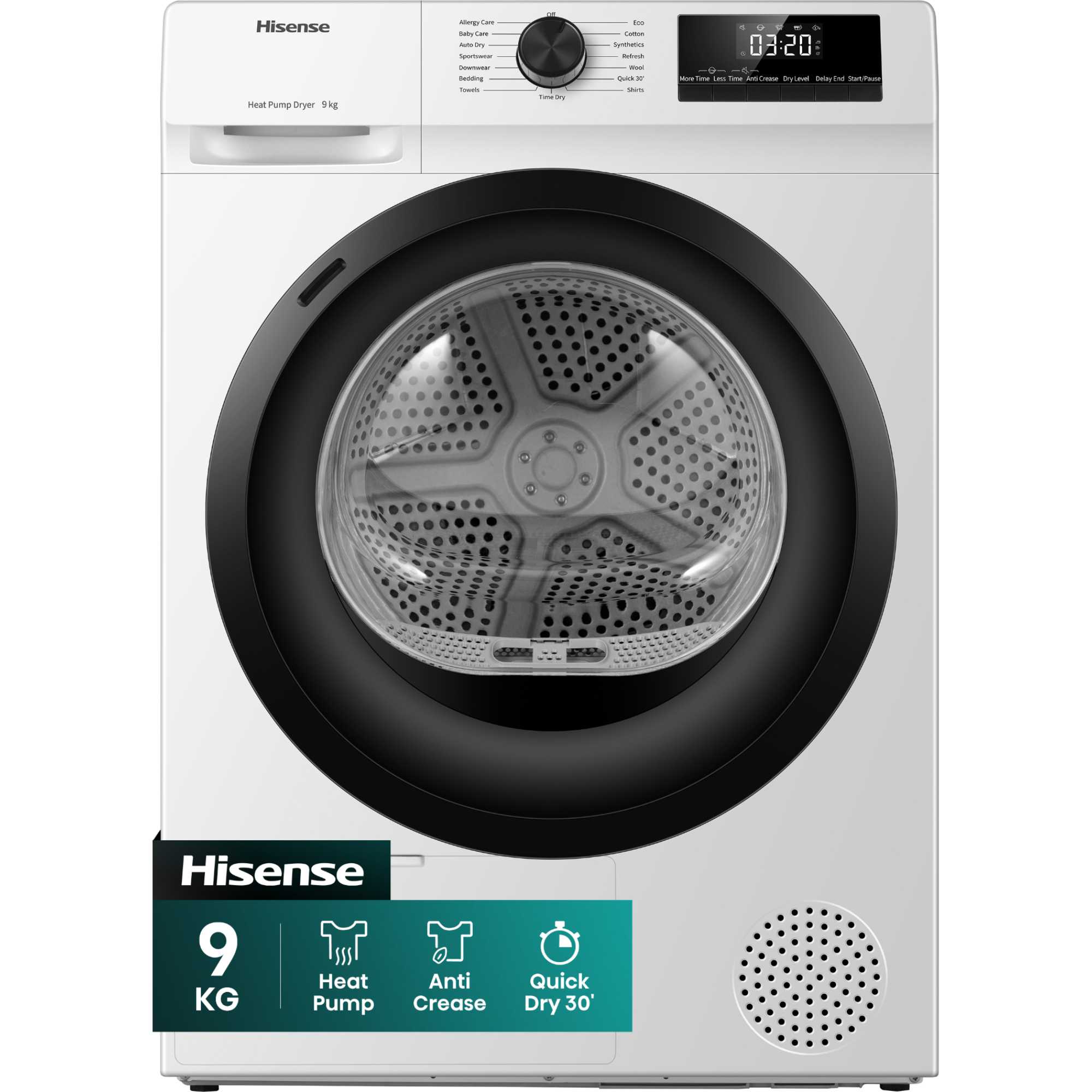 Hisense 9kg Heat Pump Tumble Dryer