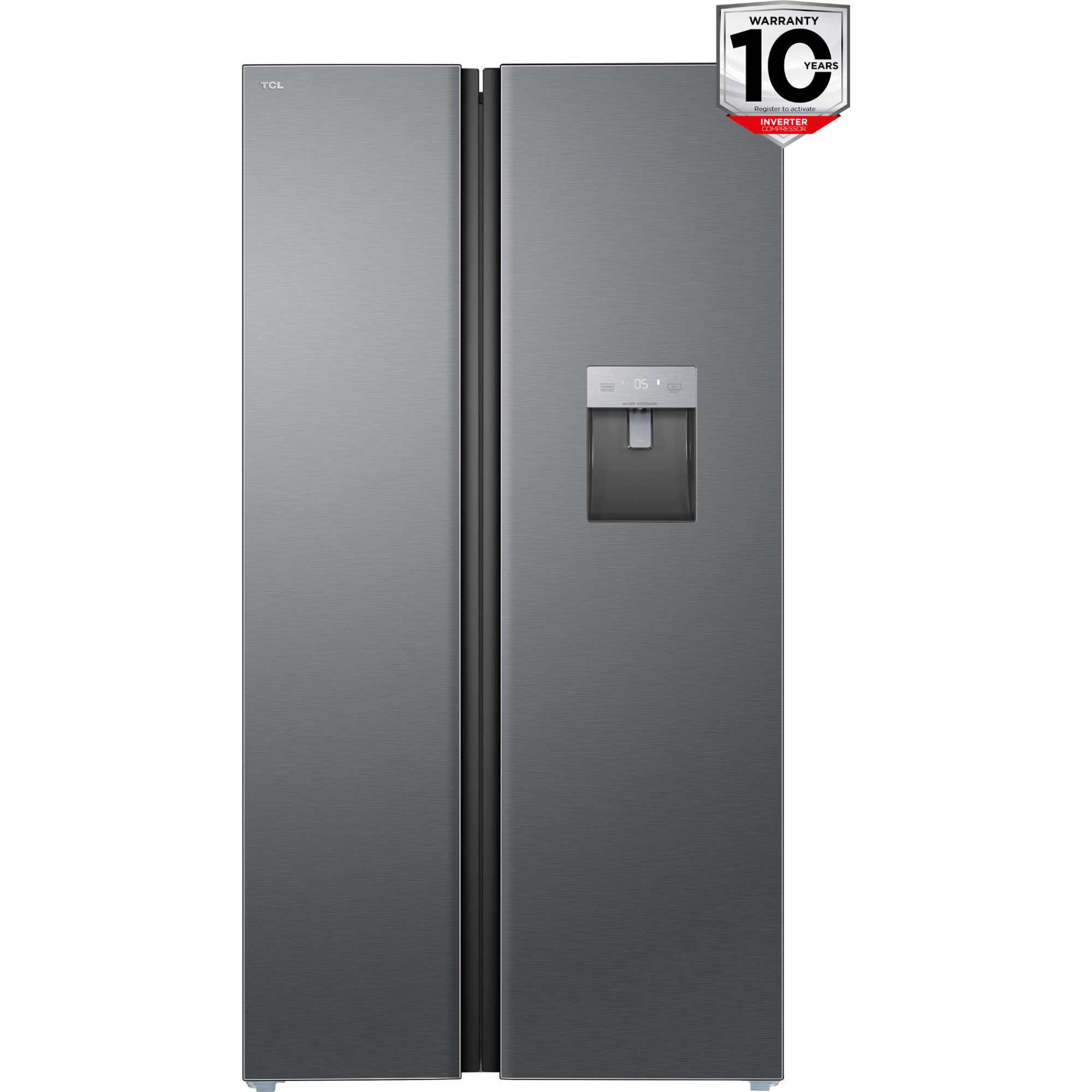 TCL American Style Fridge Freezer 60/40 Total No Frost - Galaxy Inox