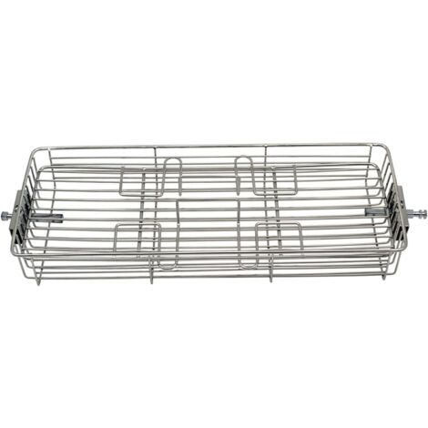 Stainless Steel Rotisserie Cooking Basket, Barbecue Fish Grill, Flat Cooking Basket for Meat Fish Fruits and Vegetables Bread, for Barbecue and Oven