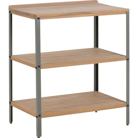 Outdoor Kitchen Island IVREA Certified Acacia Wood Brown
