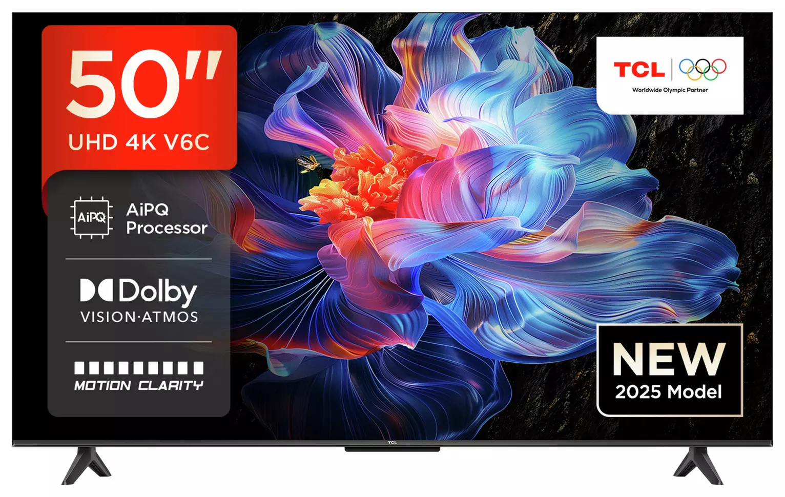 TCL 50 Inch 50V6C-UK Smart 4K UHD HDR LED TV