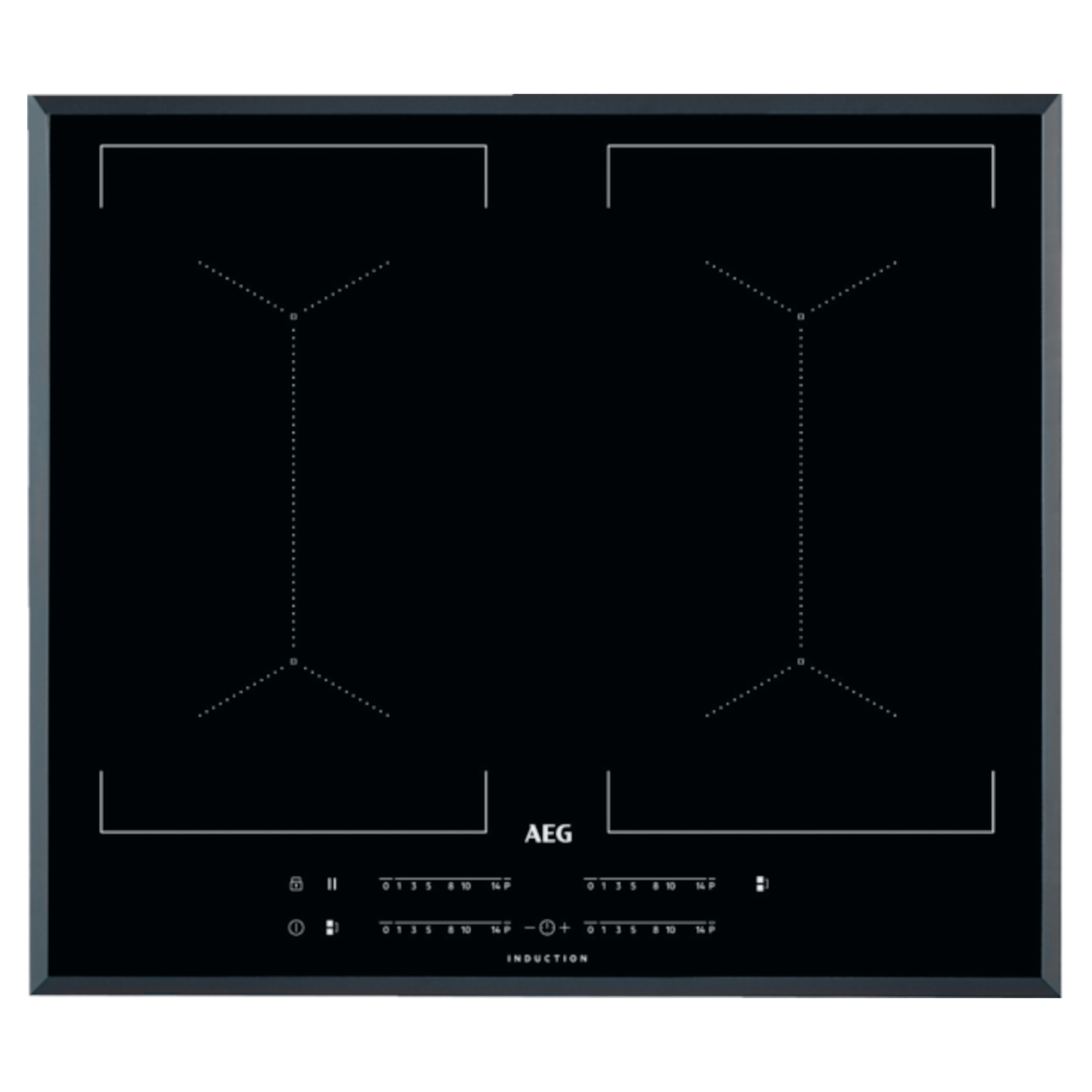 AEG IKE64450FB 60cm 4-Zone Induction Hob Multibridge Surface