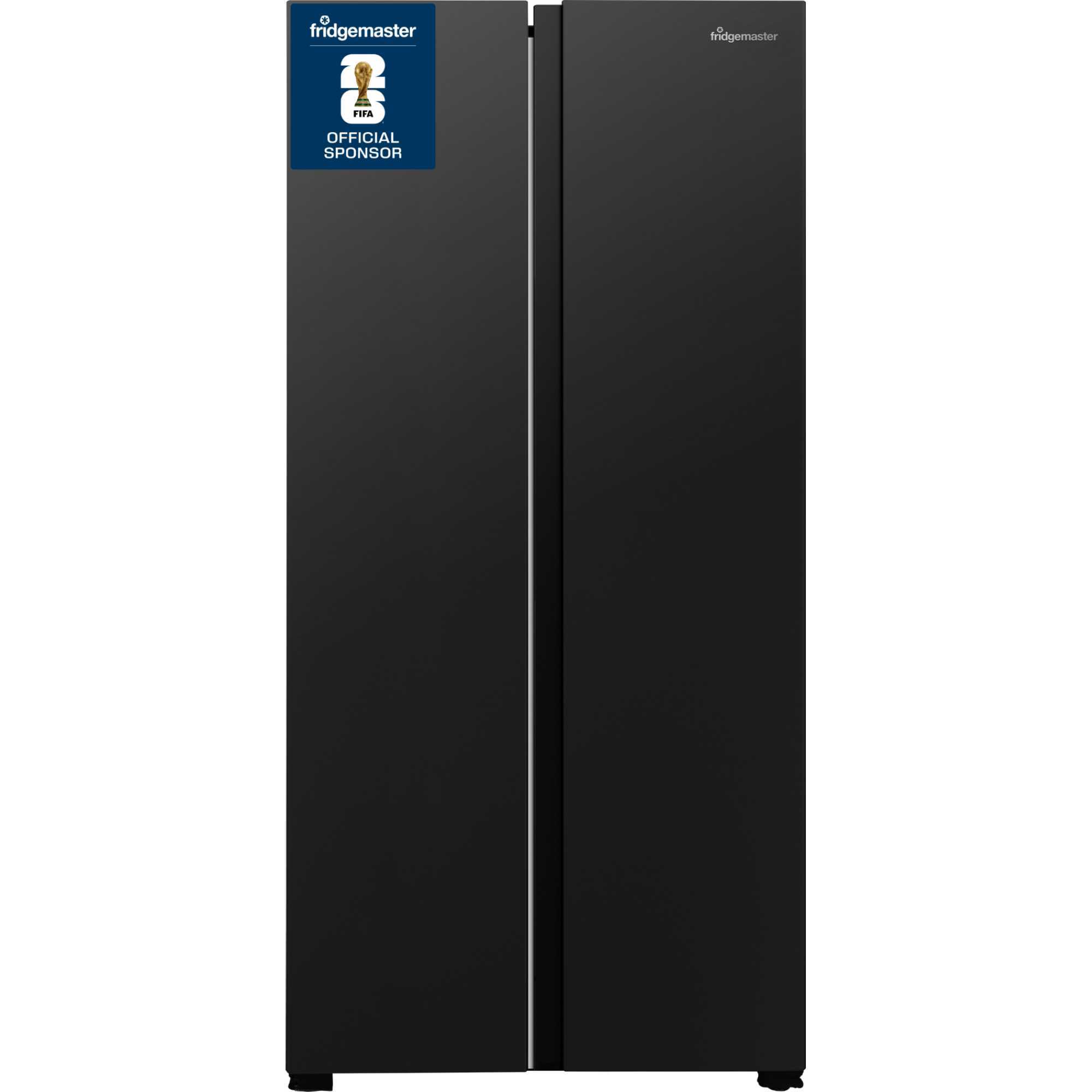 Fridgemaster American Style Fridge Freezer 50/50 Total No Frost - Black